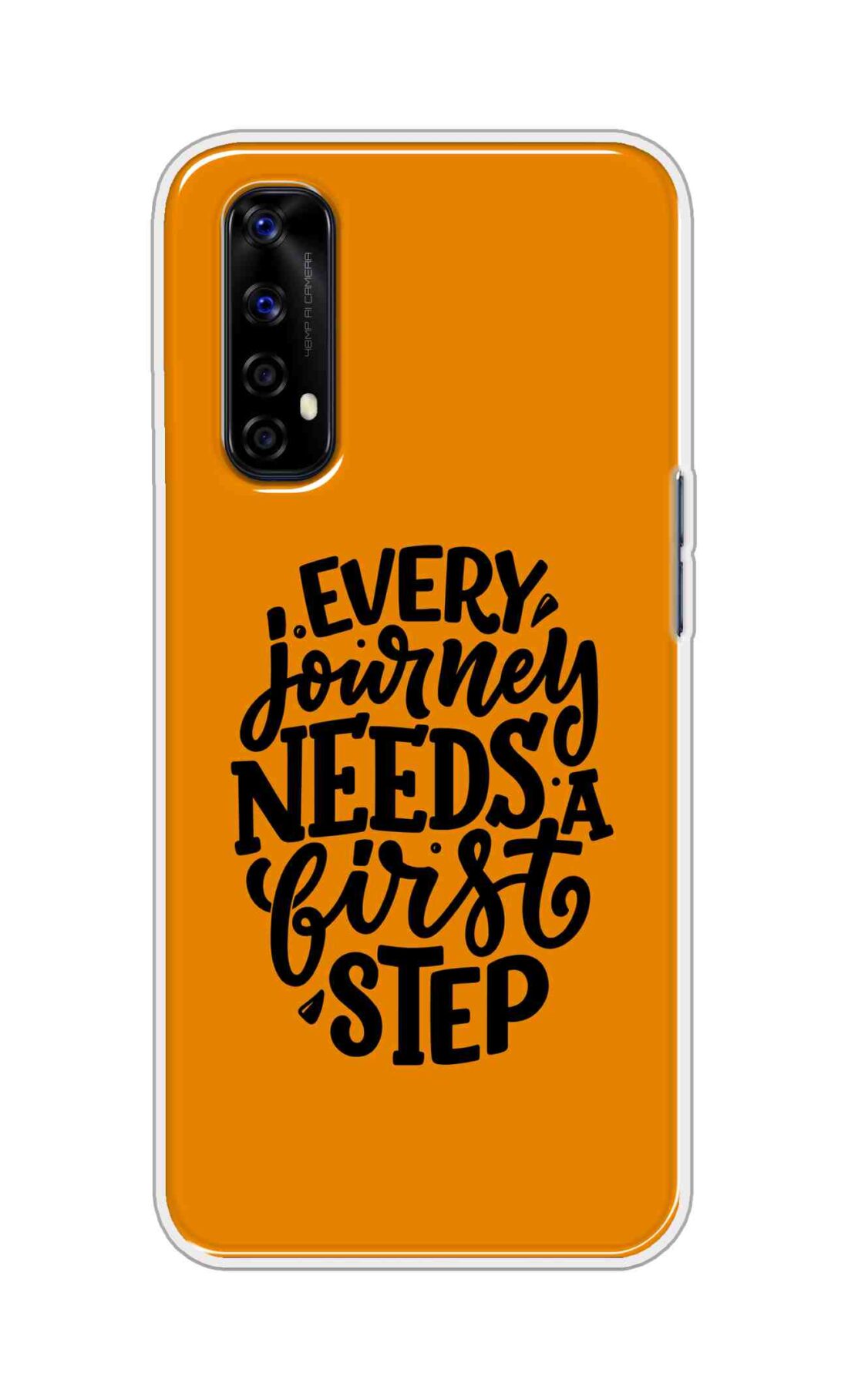Coberta Back Cover For Realme Narzo 20 Pro Back Cover Stylish Case - Every Journey Needs a First Step in Orange Design D16503
