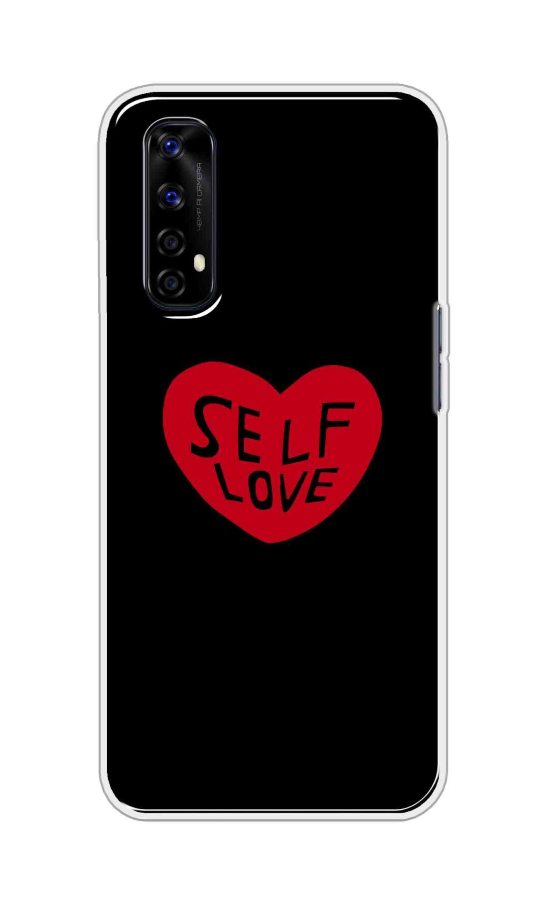 Coberta Back Cover For Realme Narzo 20 Pro Back Cover Stylish Case - Self Love Heart in Black Design D16516