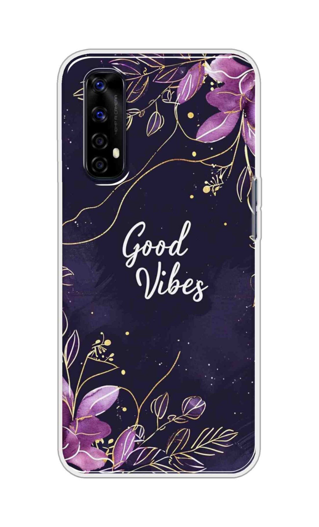 Coberta Back Cover For Realme Narzo 20 Pro Back Cover Stylish Case - Good Vibes in Flowers Design D16517