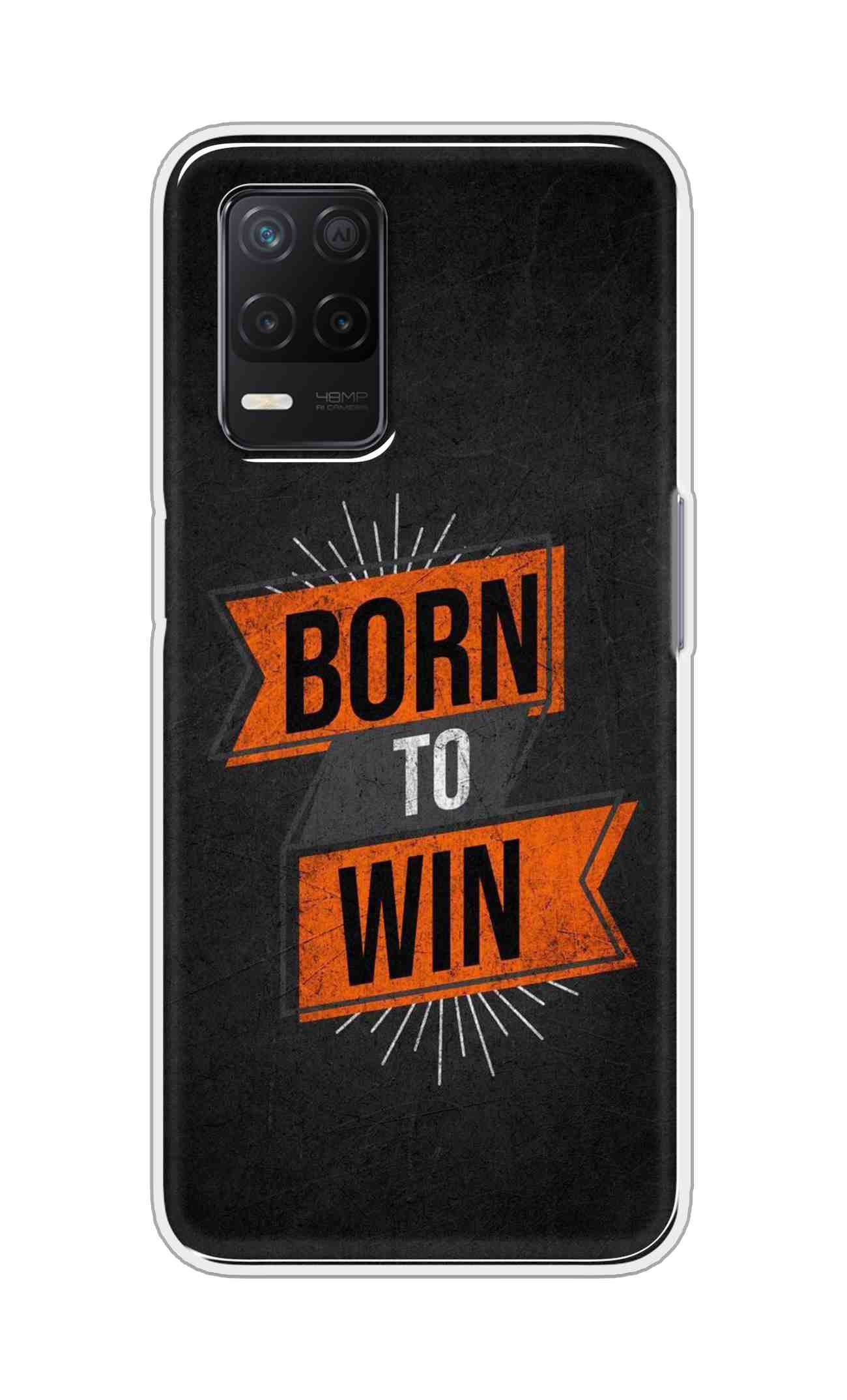 Coberta Back Cover For Realme Narzo 30 5G Back Cover Stylish Case - Born to Win in Black Design D16556