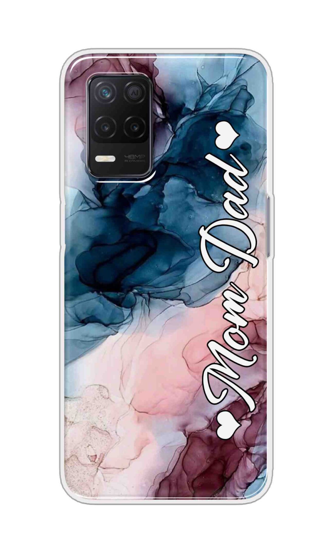 Coberta Back Cover For Realme Narzo 30 5G Back Cover Stylish Case - Mom and Dad on Colourful Marble D16654