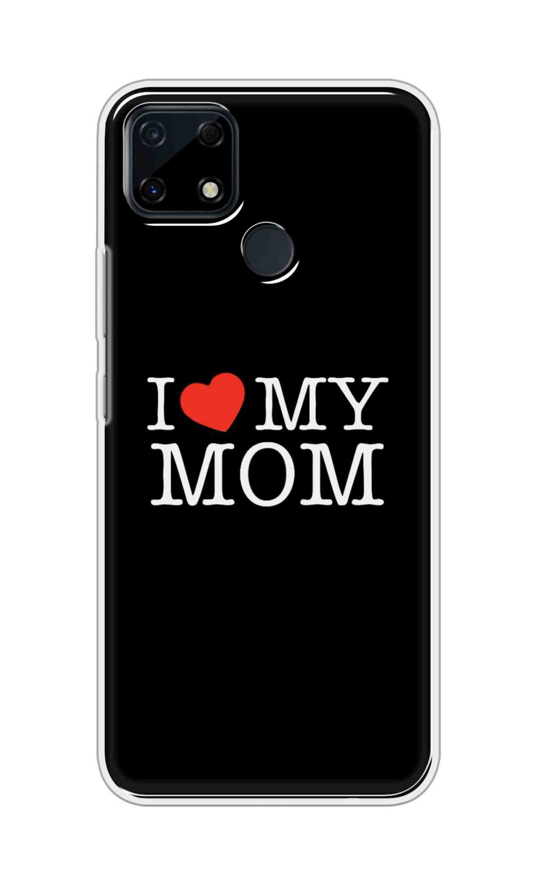 Coberta Back Cover For Realme Narzo 30A Back Cover Stylish Case - I Love My Mom in Black Design D11011