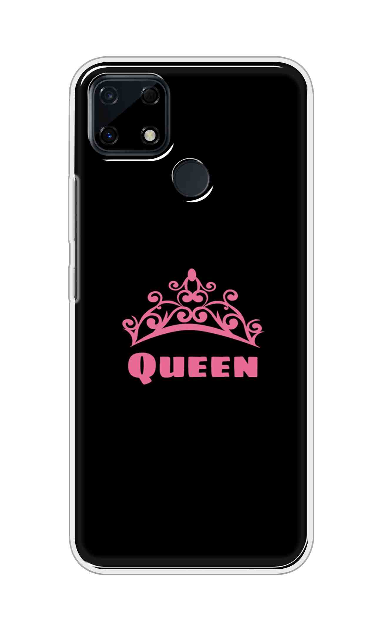 Coberta Back Cover For Realme Narzo 30A Back Cover Stylish Case - Queen Texts in Black Design D11091