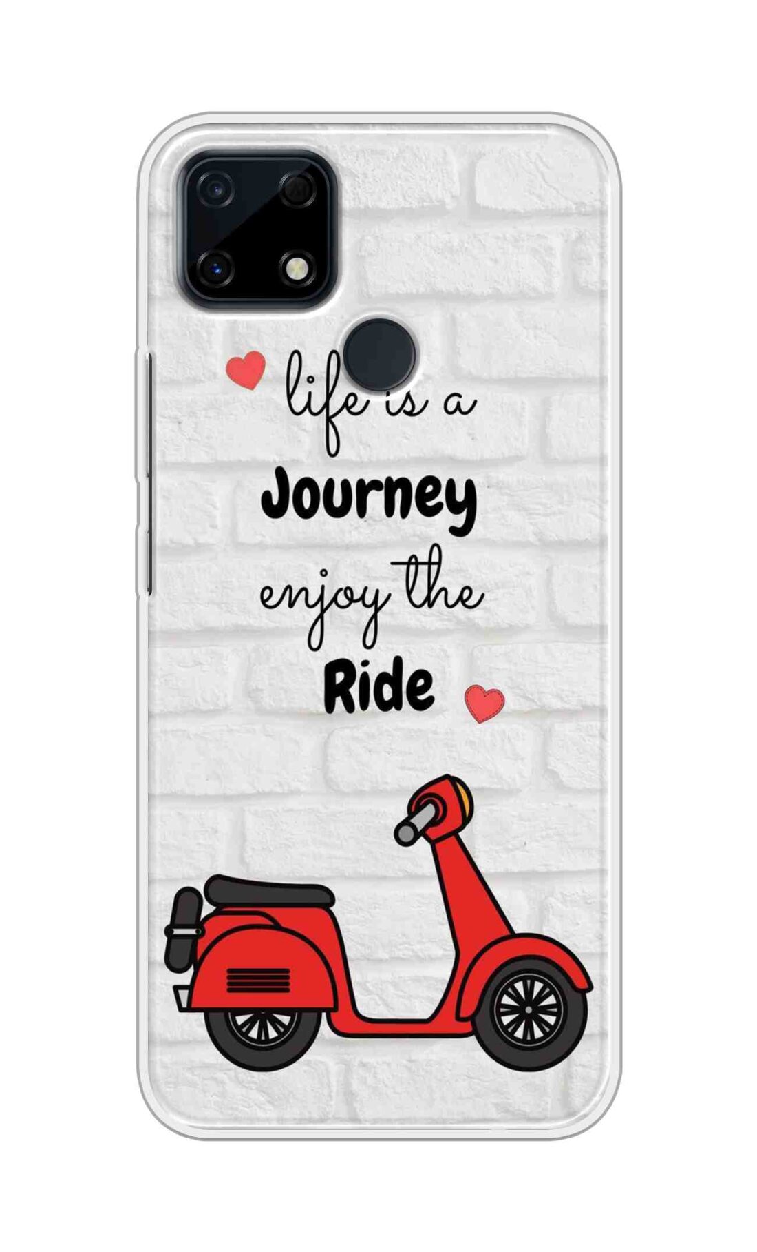 Coberta Back Cover For Realme Narzo 30A Back Cover Stylish Case - Life is a Journey Enjoy the Ride Design D16541