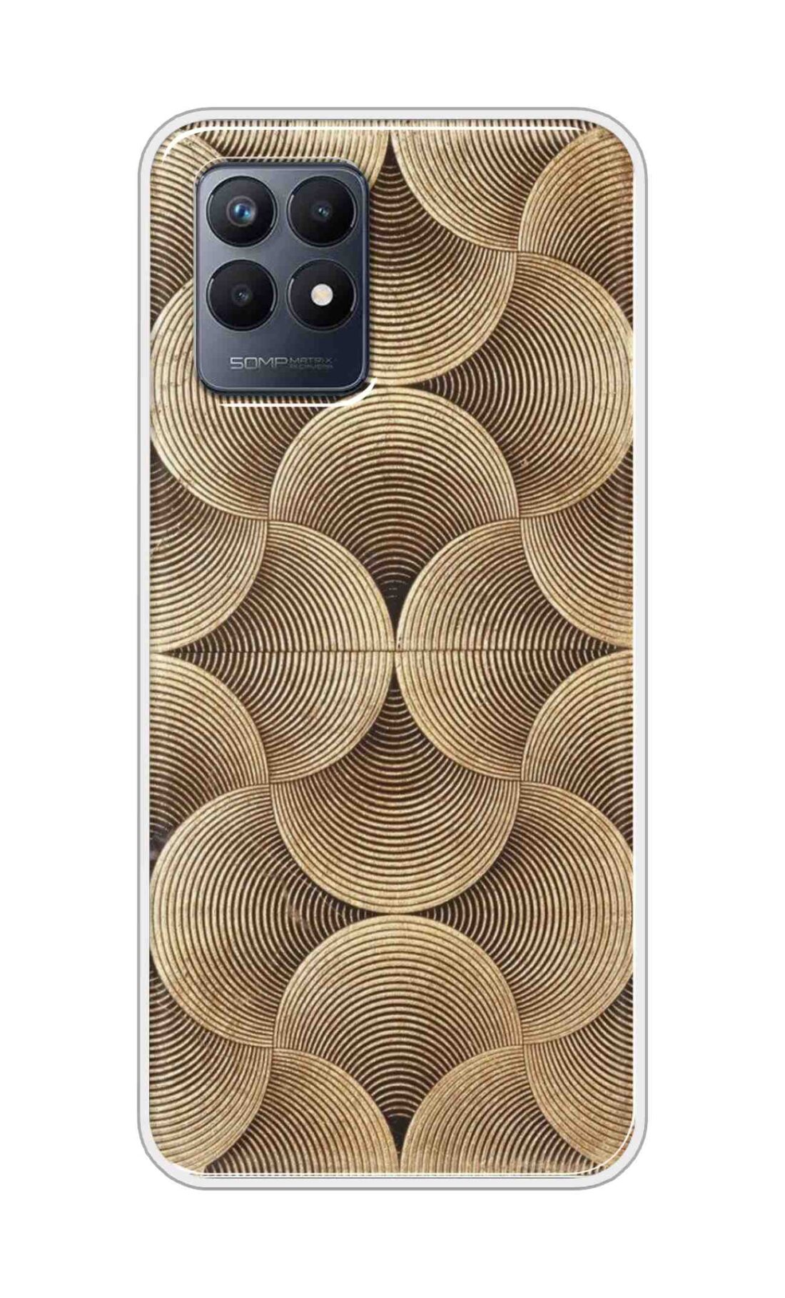 Coberta Back Cover For Realme Narzo 50 Back Cover Stylish Case - Brown Pattern Design D16582