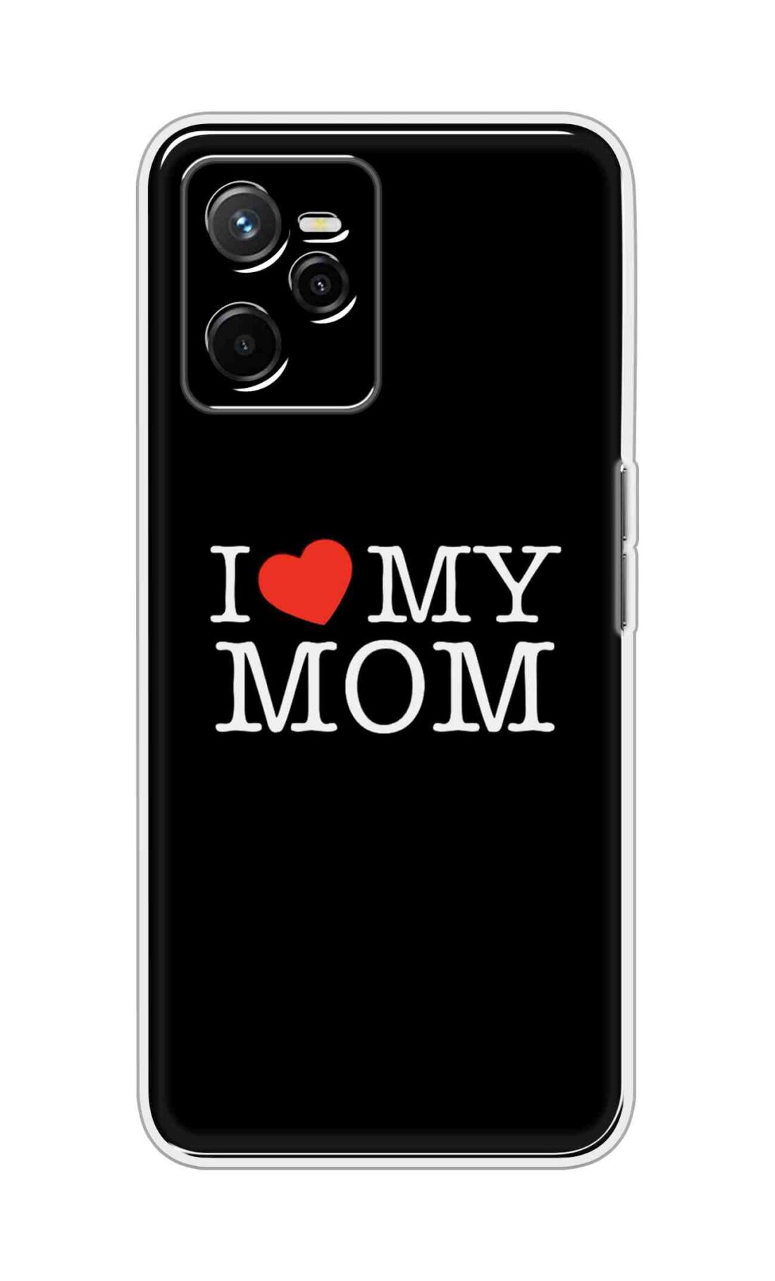 Coberta Back Cover For Realme Narzo 50A Prime Back Cover Stylish Case - I Love My Mom in Black Design D11011