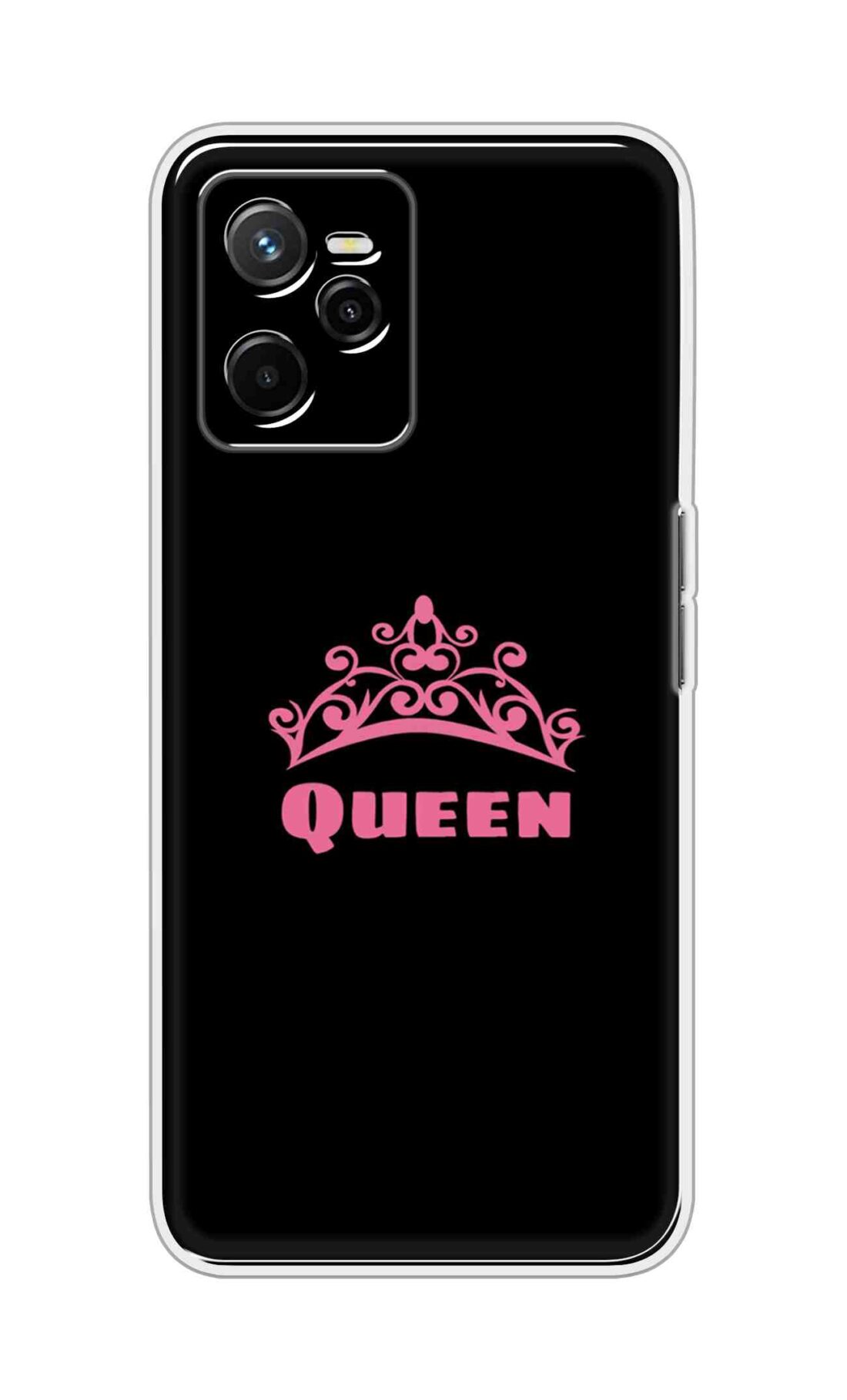 Coberta Back Cover For Realme Narzo 50A Prime Back Cover Stylish Case - Queen Texts in Black Design D11091