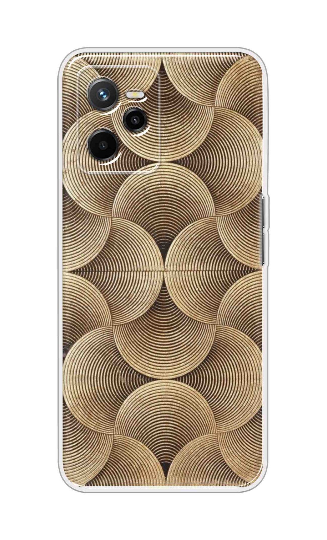 Coberta Back Cover For Realme Narzo 50A Prime Back Cover Stylish Case - Brown Pattern Design D16582