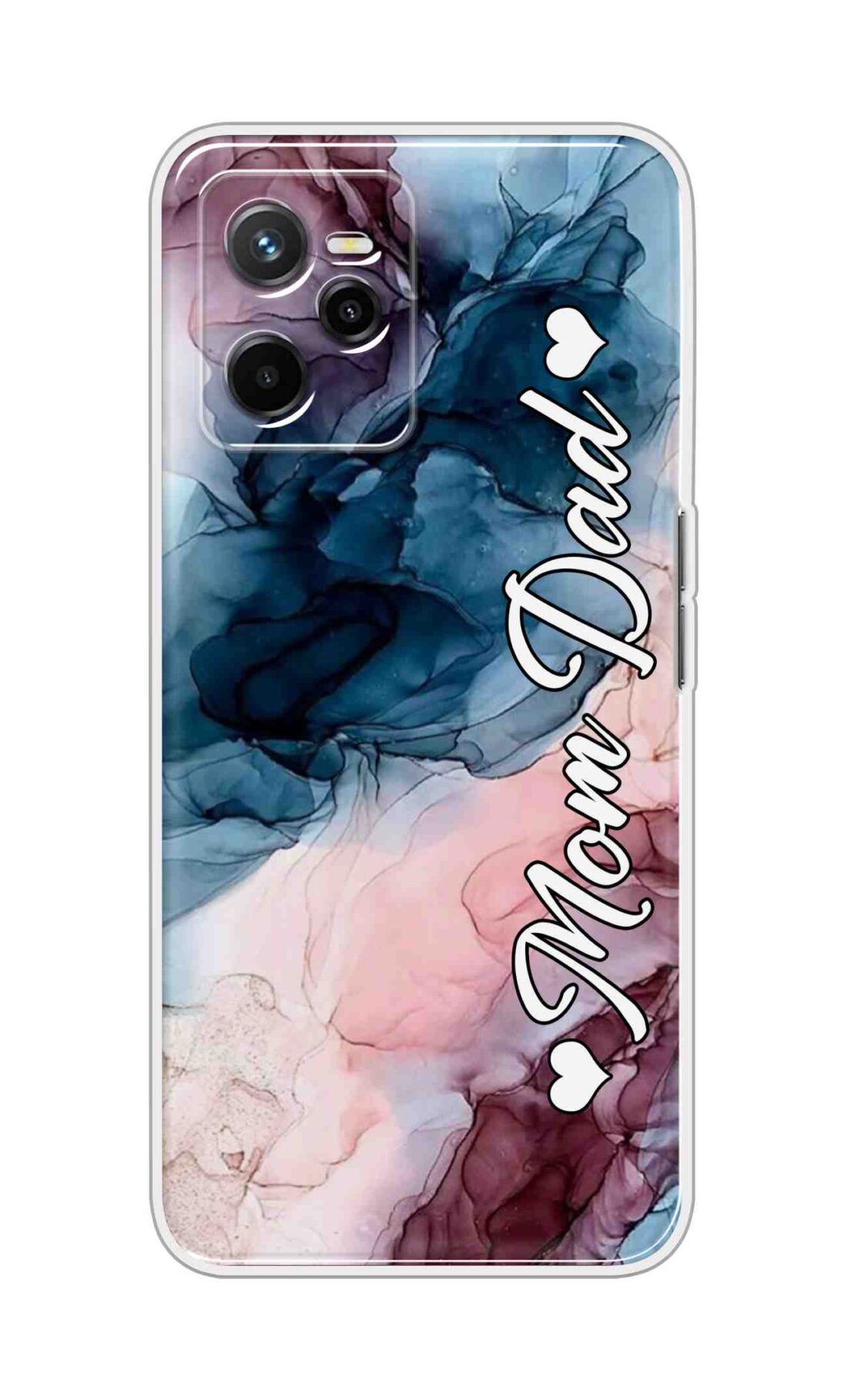 Coberta Back Cover For Realme Narzo 50A Prime Back Cover Stylish Case - Mom and Dad on Colourful Marble D16654