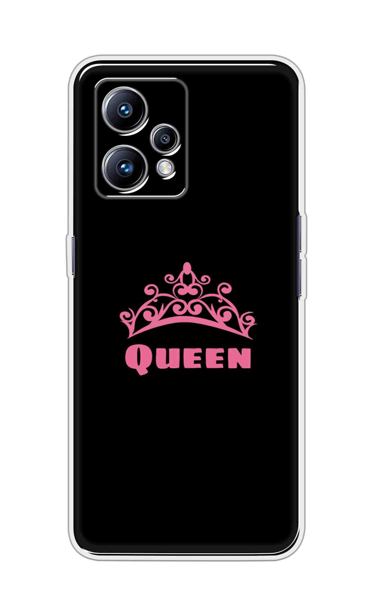 Coberta Back Cover For Realme Narzo 50 Pro 5G Back Cover Stylish Case - Queen Texts in Black Design D11091