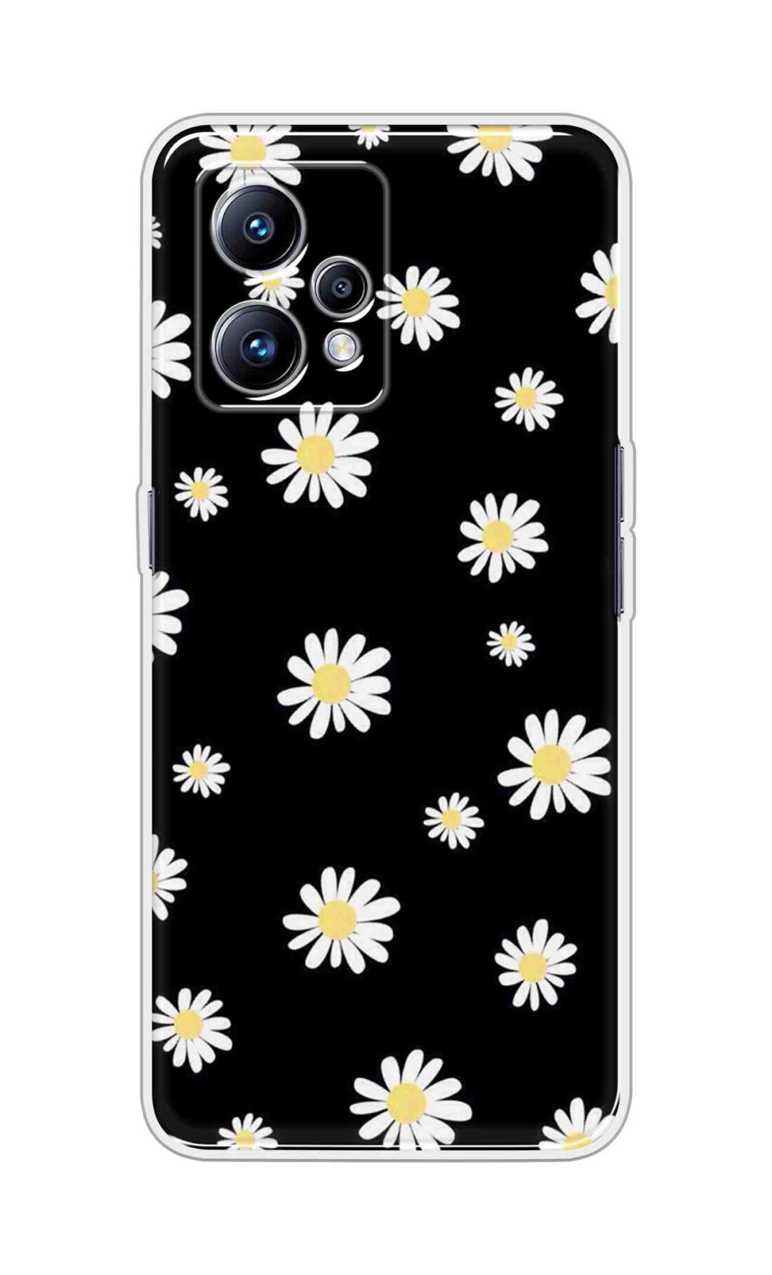 Coberta Back Cover For Realme Narzo 50 Pro 5G Back Cover Stylish Case - Sun Flowers in Black Design D11094