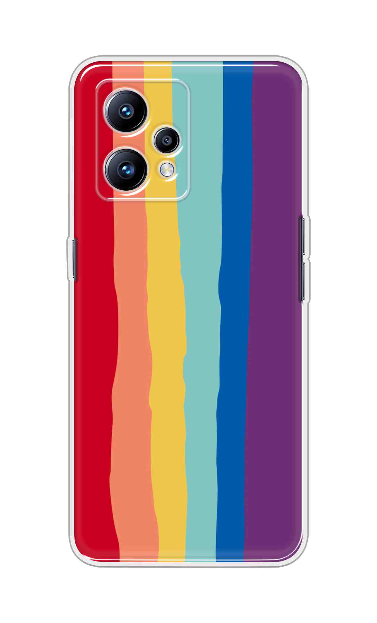 Coberta Back Cover For Realme Narzo 50 Pro 5G Back Cover Stylish Case - Colourful Rainbow Design D13201
