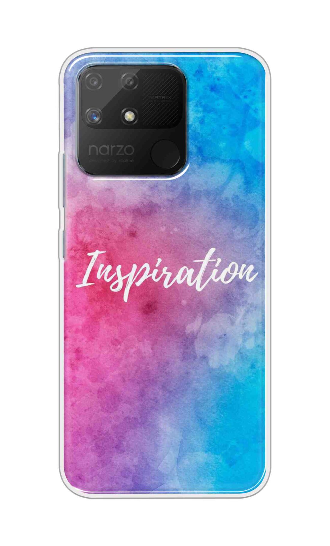 Coberta Back Cover For Realme Narzo 50a Back Cover Stylish Case - Inspiration in Blue and Pink Design D16051