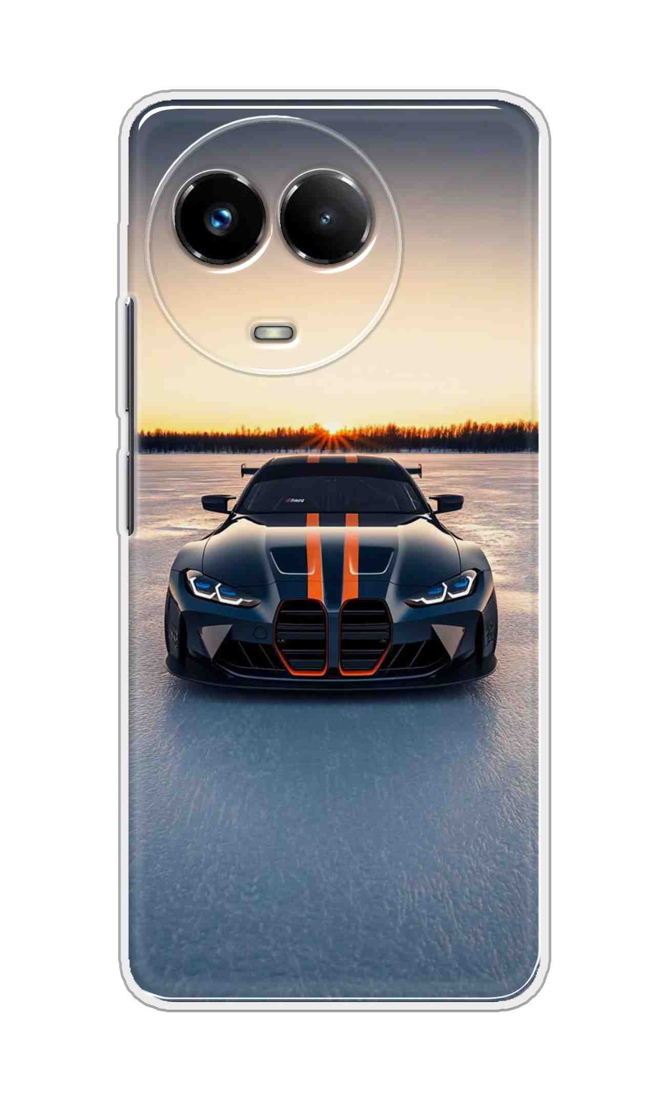 Coberta Back Cover For Realme Narzo 60x 5G Back Cover Stylish Case - Black Car in Nature Design D16598