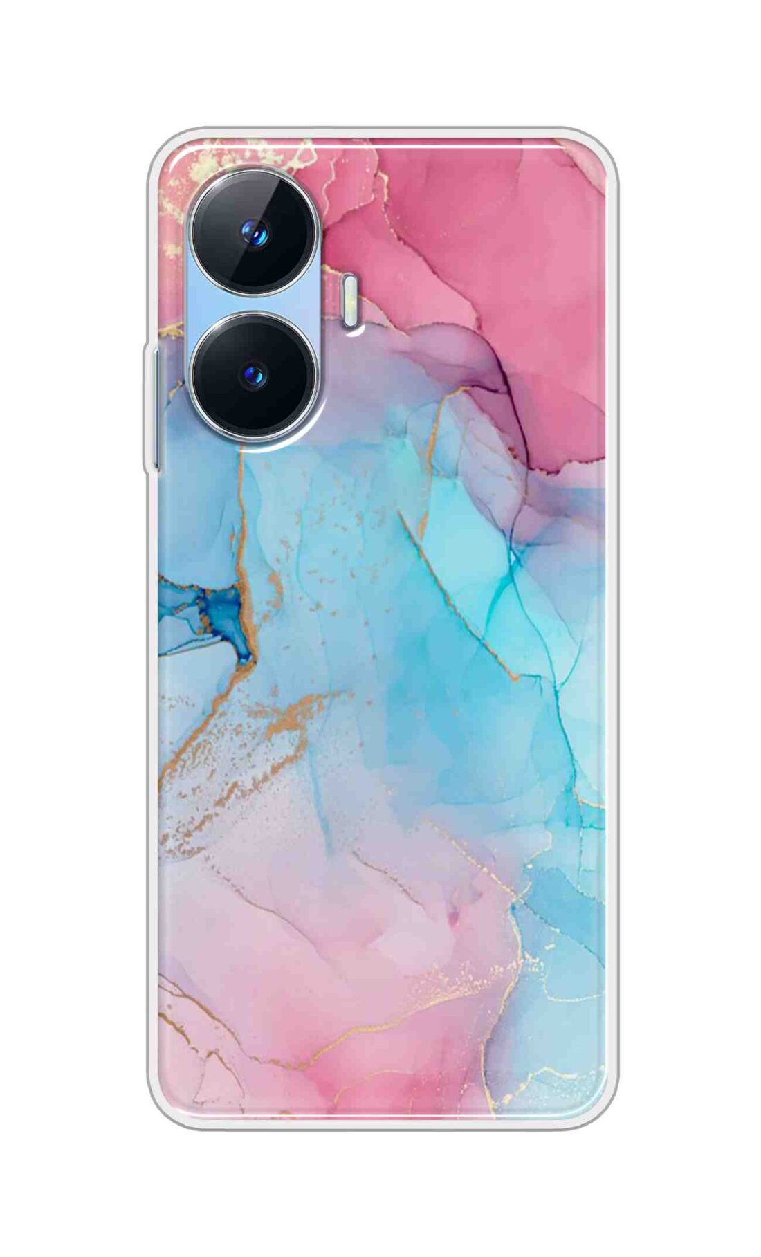 Coberta Back Cover For Realme Narzo N55 Back Cover Stylish Case - New Pink Marble Design D13670
