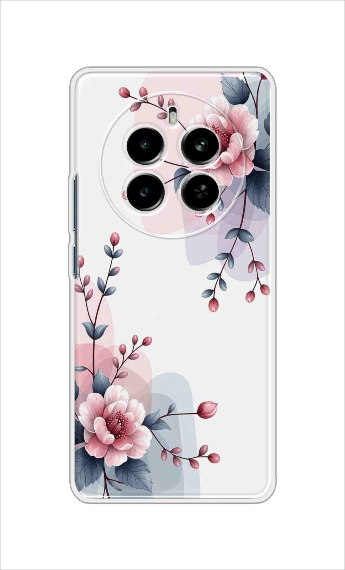 Coberta Back Cover For Realme P1 5G Back Cover Stylish Case - Pink Flowers and Leaves Design Design D16510
