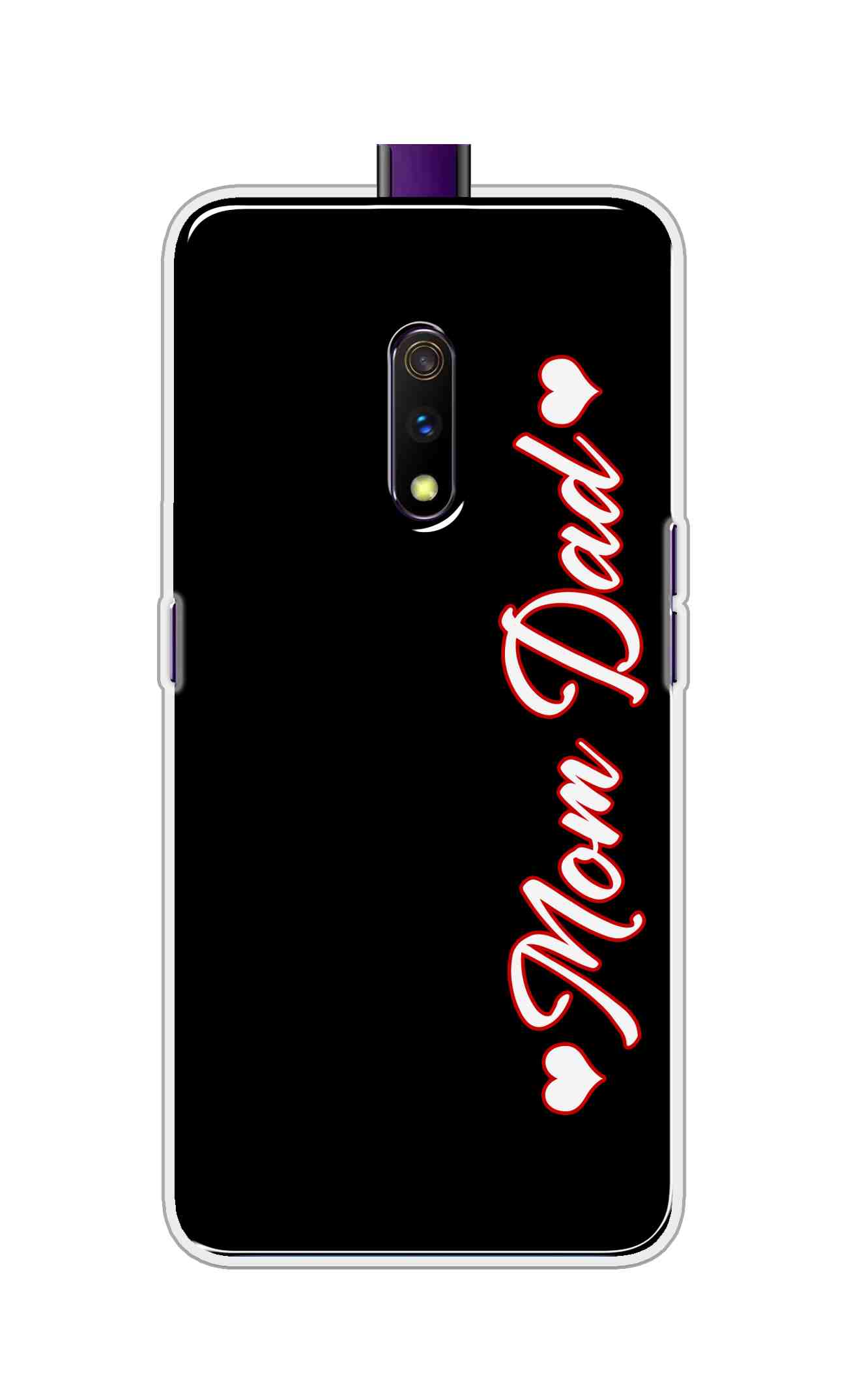Coberta Back Cover For Realme X Back Cover Stylish Case - Mom and Dad in Black Design D16655