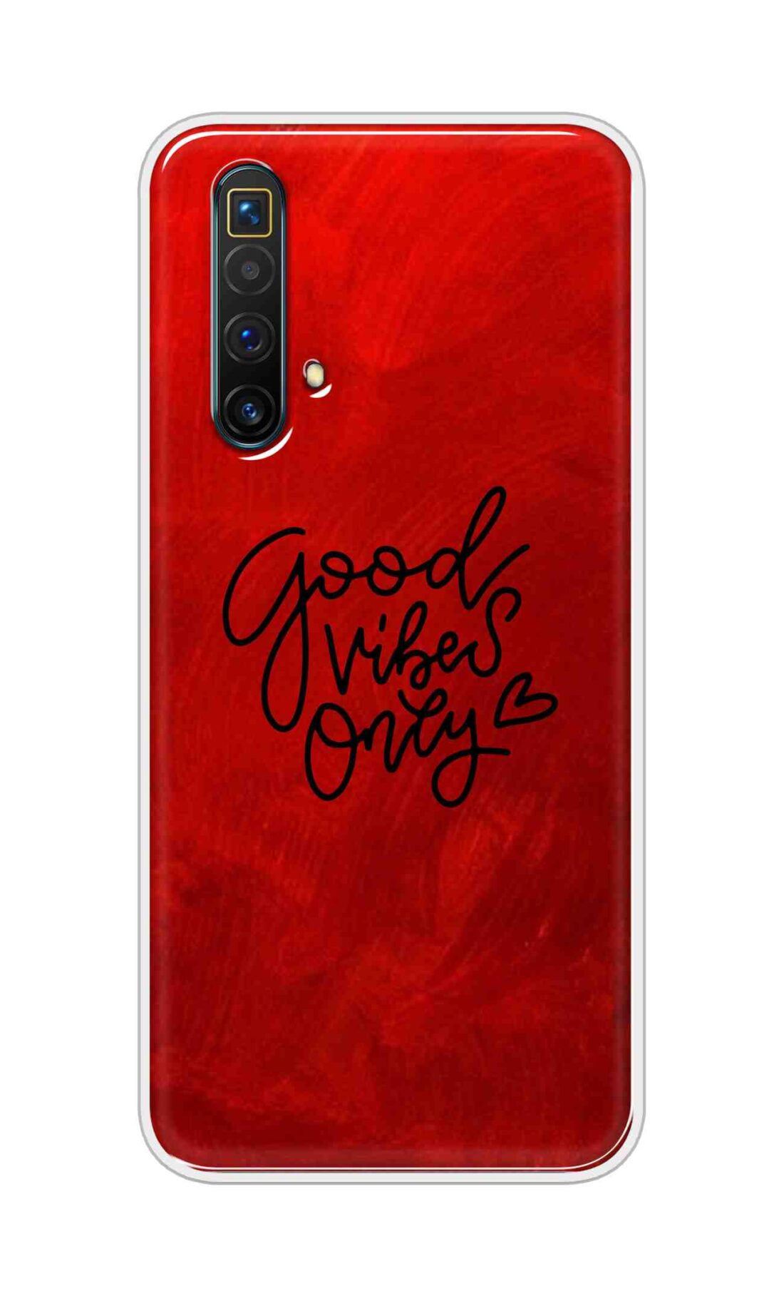 Coberta Back Cover For Realme X3 Superzoom Back Cover Stylish Case - Good Vibes Only in Red Design D16507