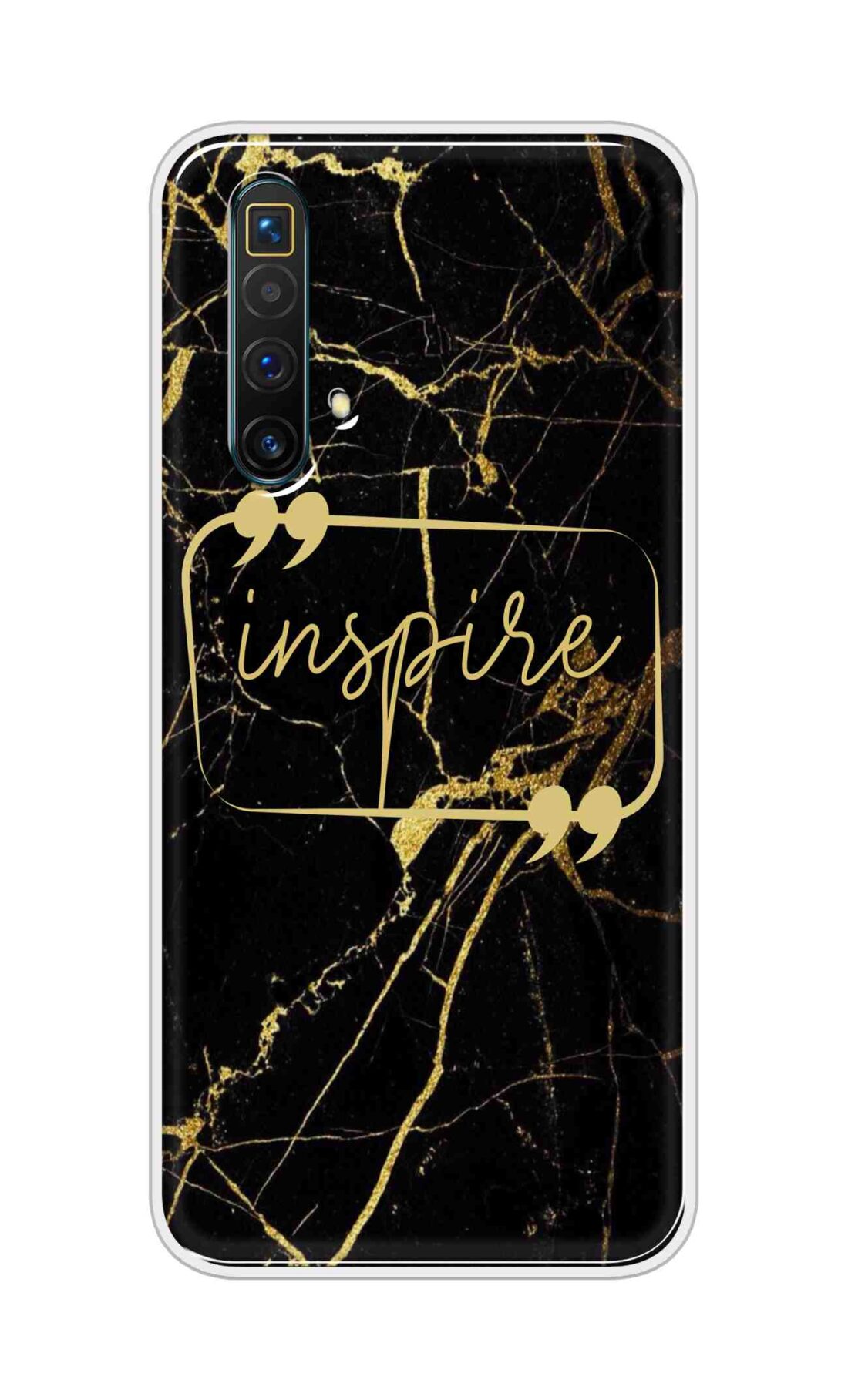 Coberta Back Cover For Realme X3 Superzoom Back Cover Stylish Case - Inspire in Golden Marble Design D16509