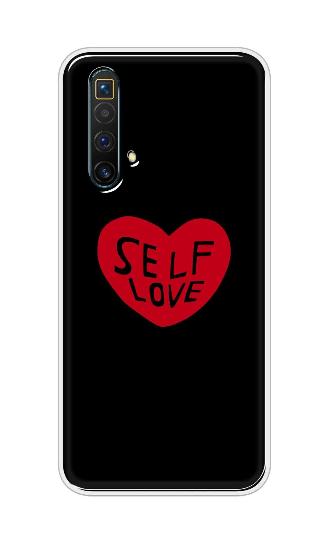 Coberta Back Cover For Realme X3 Superzoom Back Cover Stylish Case - Self Love Heart in Black Design D16516