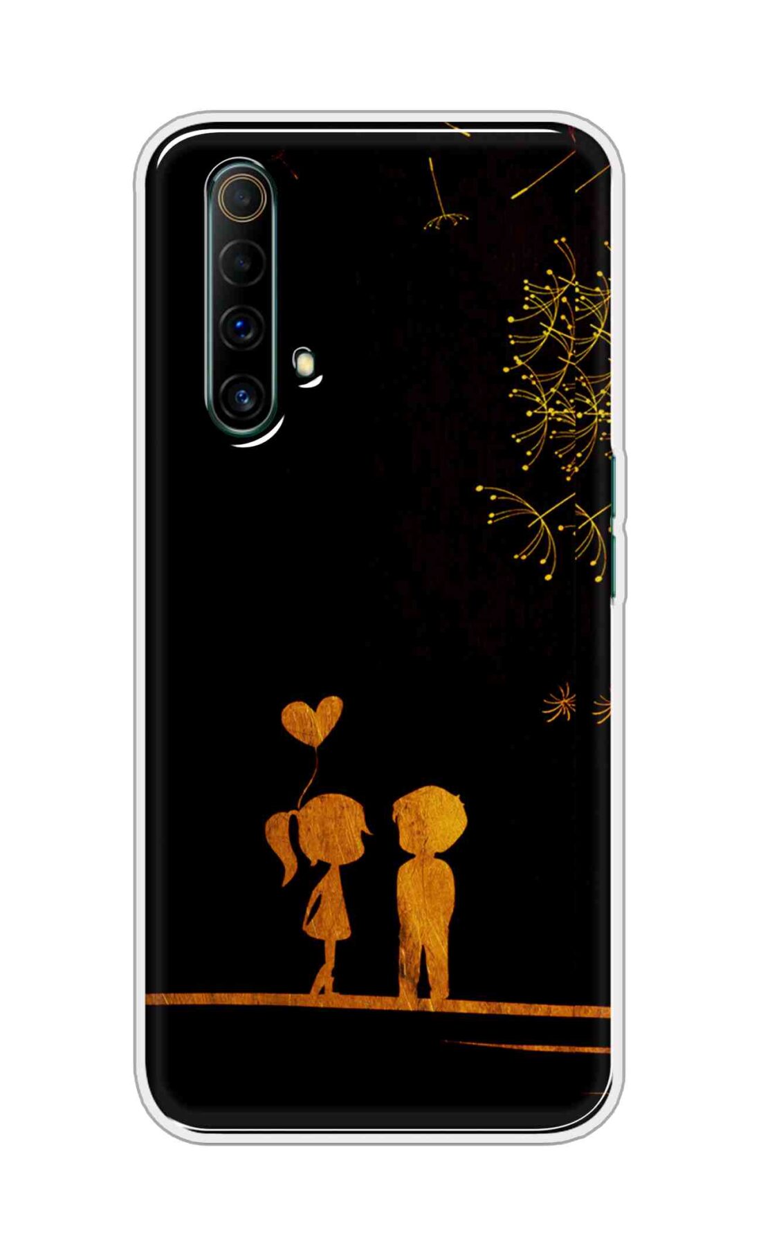 Coberta Back Cover For Realme X50 5G Back Cover Stylish Case - Girl and Boy Love in Black Design D11017