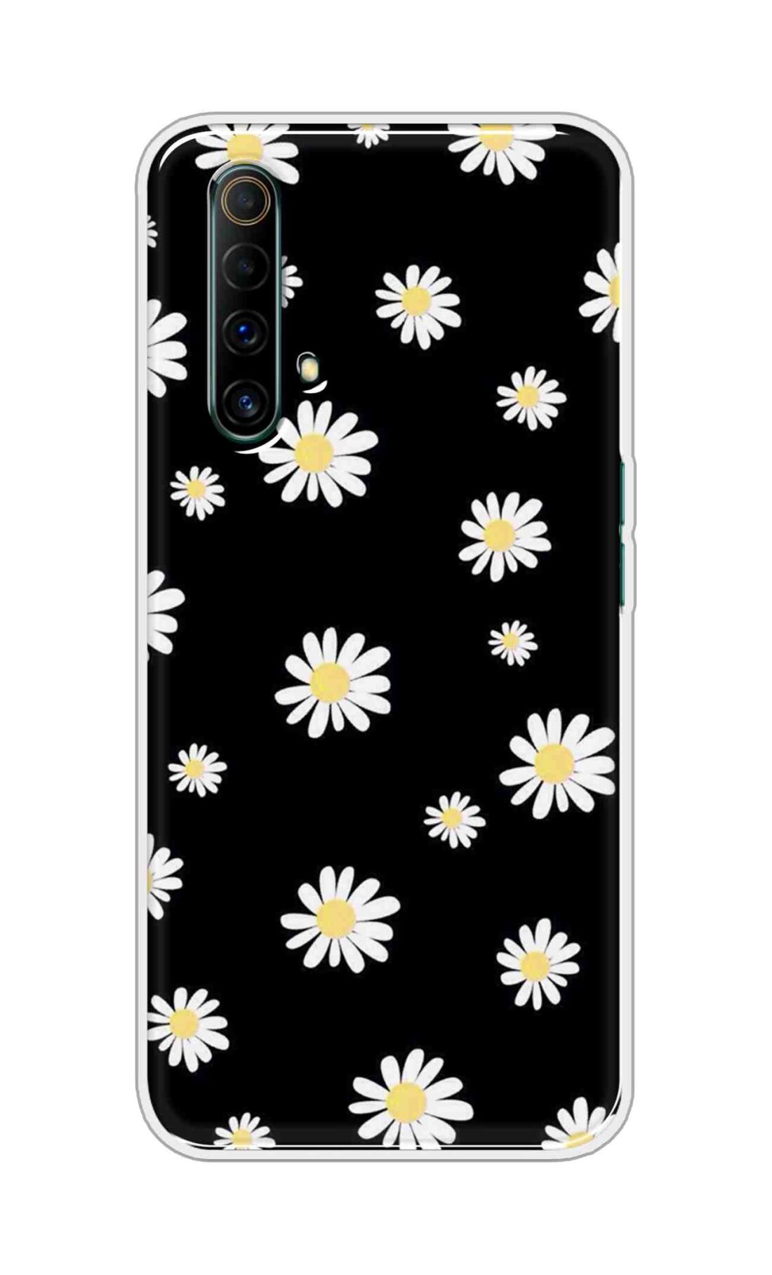 Coberta Back Cover For Realme X50 5G Back Cover Stylish Case - Sun Flowers in Black Design D11094