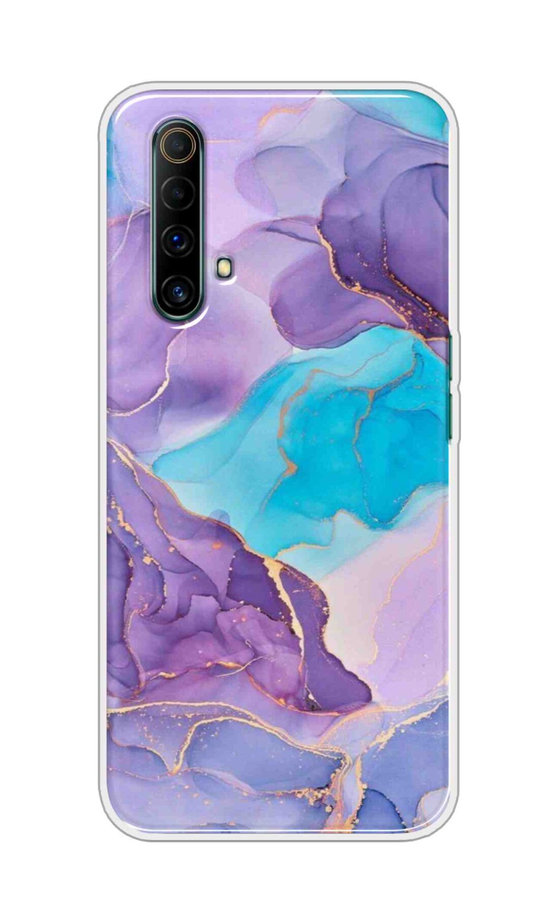 Coberta Back Cover For Realme X50 5G Back Cover Stylish Case - Purple and Blue Marble Design D16216
