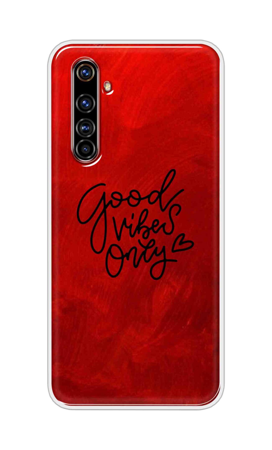 Coberta Back Cover For Realme X50 Pro Back Cover Stylish Case - Good Vibes Only in Red Design D16507