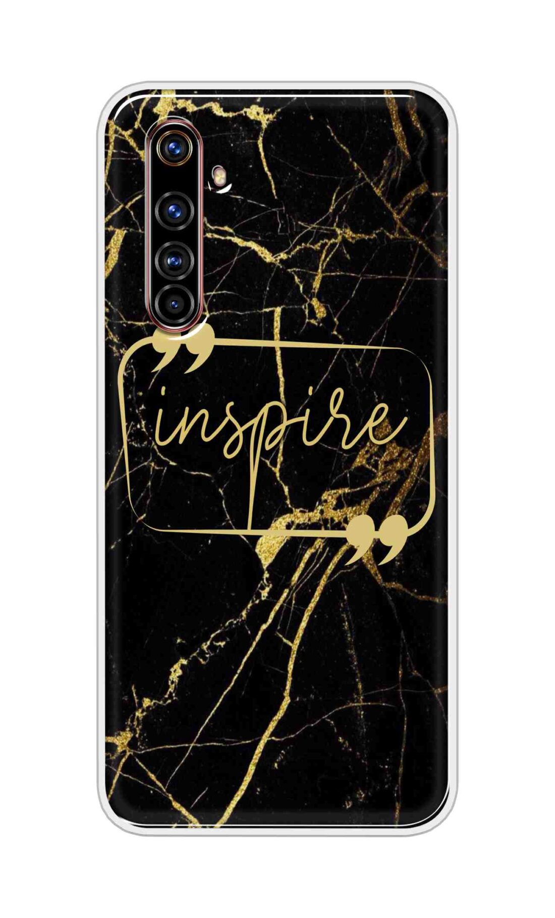 Coberta Back Cover For Realme X50 Pro Back Cover Stylish Case - Inspire in Golden Marble Design D16509