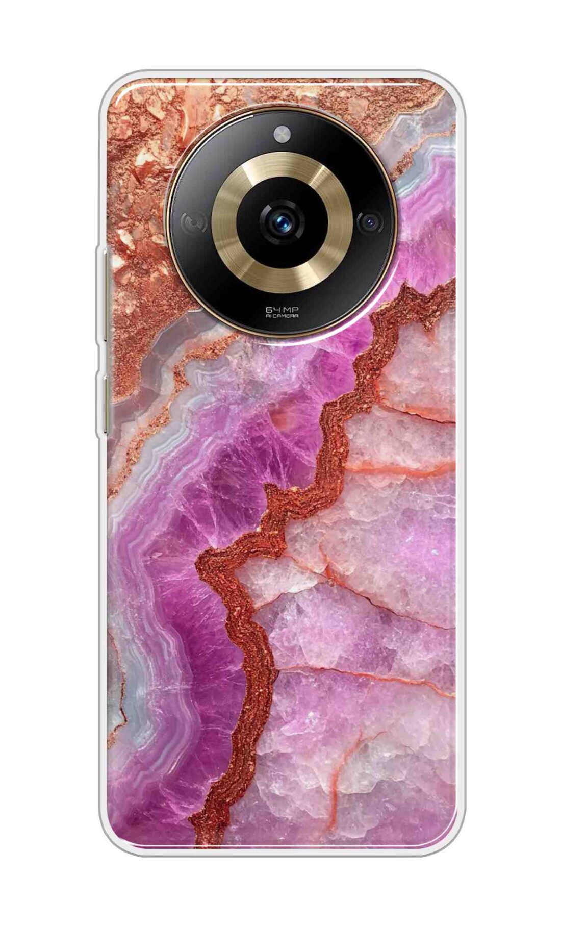 Coberta Back Cover For Realme narzo 60 5G Back Cover Stylish Case - Multicolour Marble Design D16532