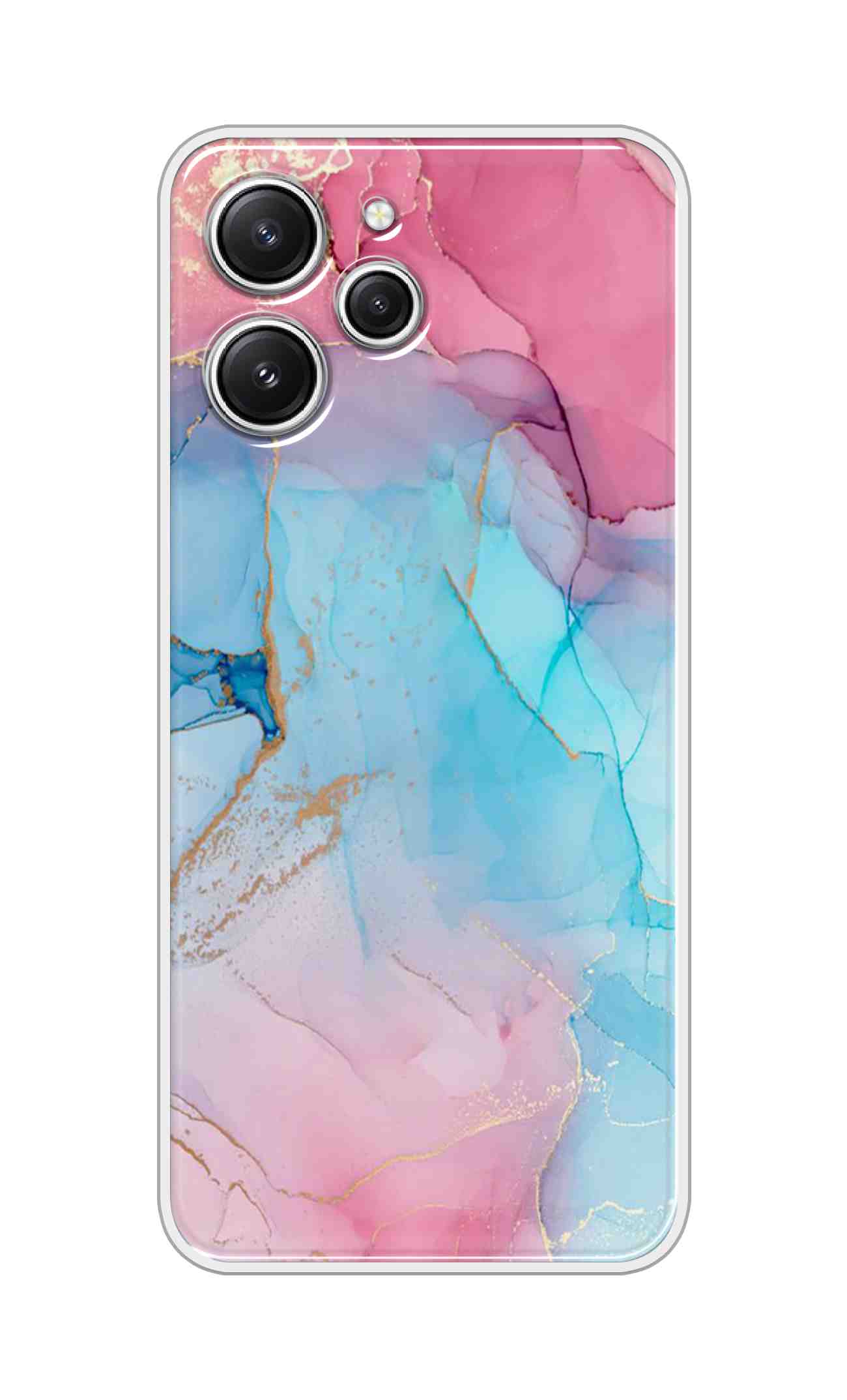 Coberta Back Cover For Redmi 12 4G Back Cover Stylish Case - New Pink Marble Design D13670