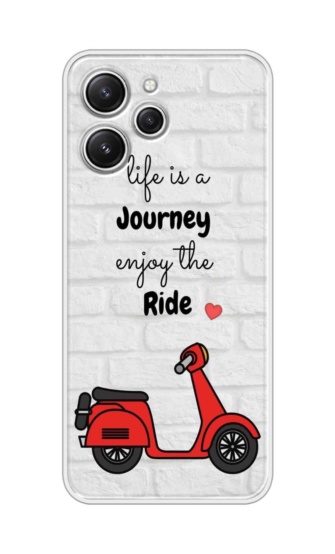 Coberta Back Cover For Redmi 12 4G Back Cover Stylish Case - Life is a Journey Enjoy the Ride Design D16541