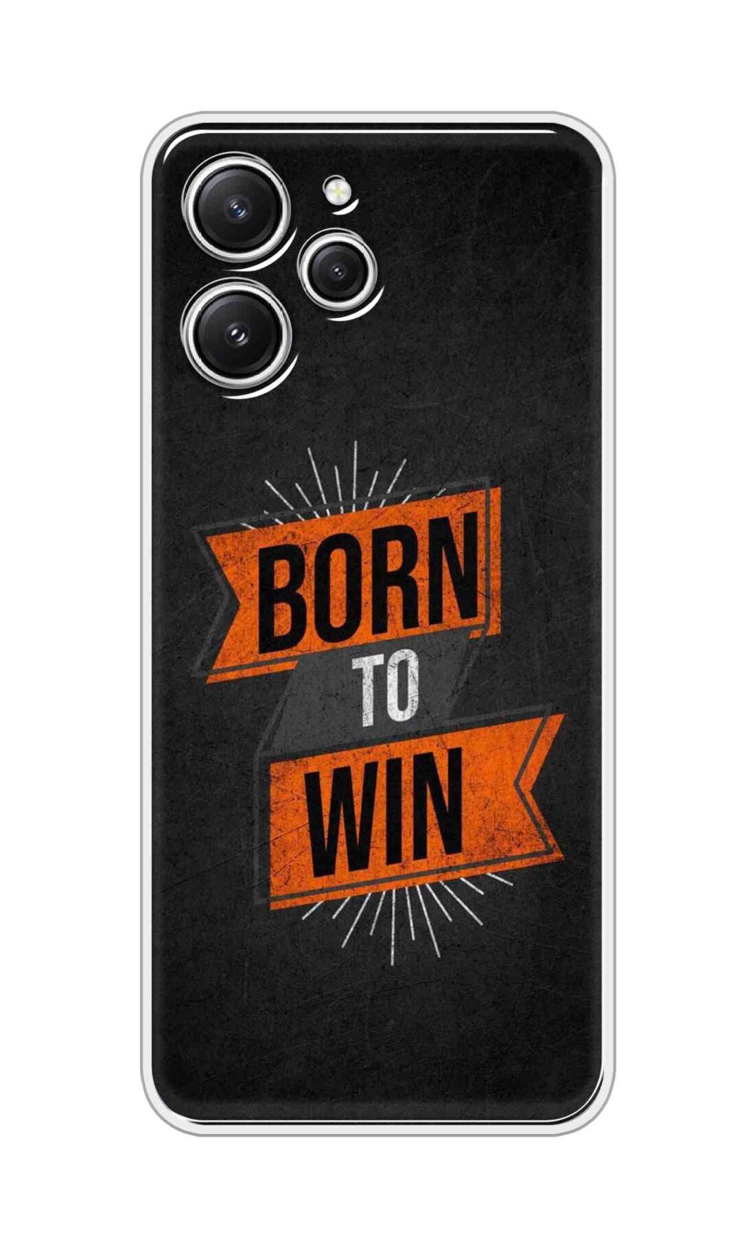 Coberta Back Cover For Redmi 12 4G Back Cover Stylish Case - Born to Win in Black Design D16556