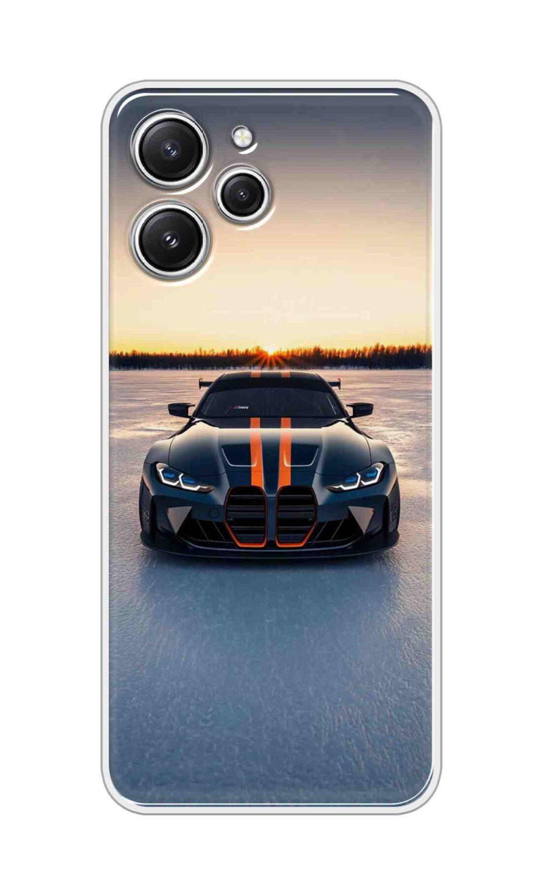 Coberta Back Cover For Redmi 12 4G Back Cover Stylish Case - Black Car in Nature Design D16598