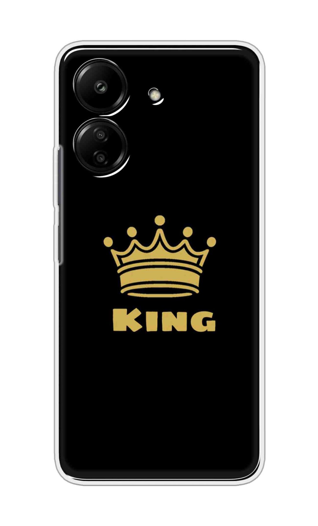 Coberta Back Cover For Redmi 13C 4G Back Cover Stylish Case - King Texts in Black Design D11092
