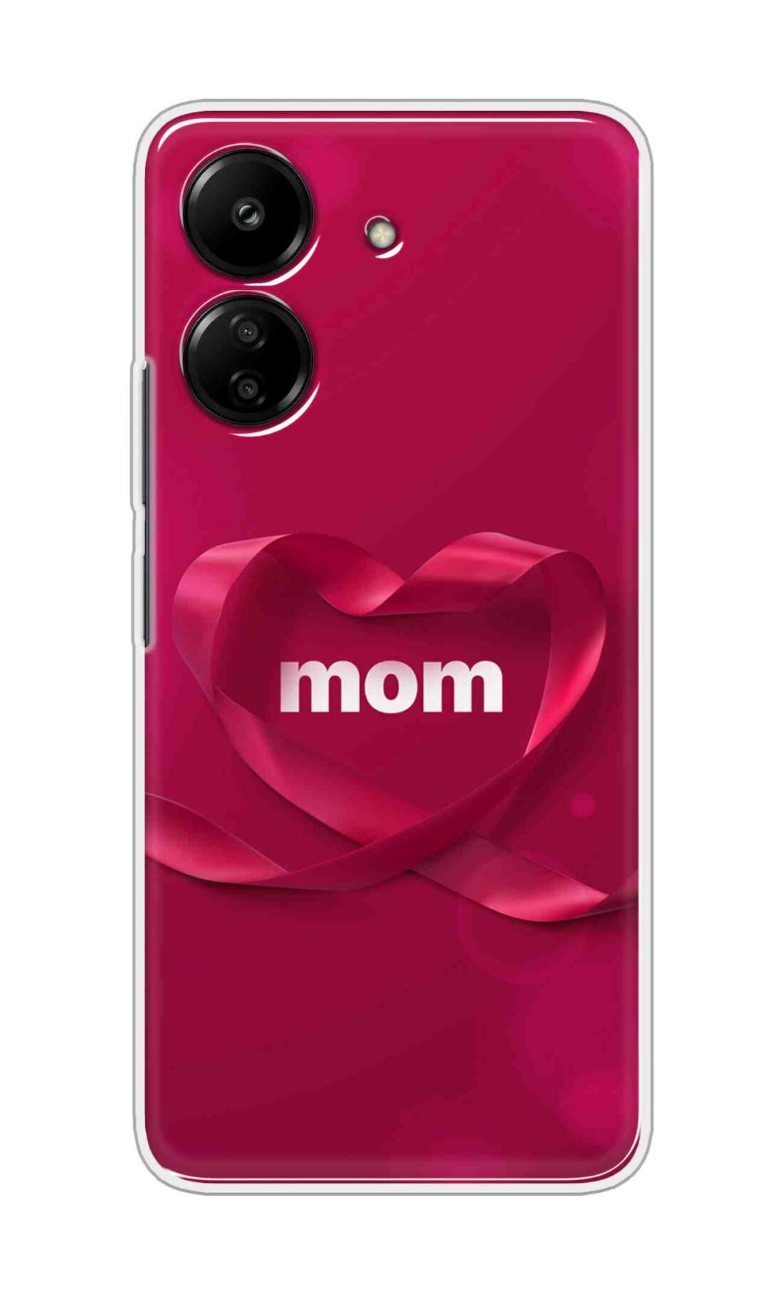 Coberta Back Cover For Redmi 13C 4G Back Cover Stylish Case - Mom texts in Red heart Design D11317