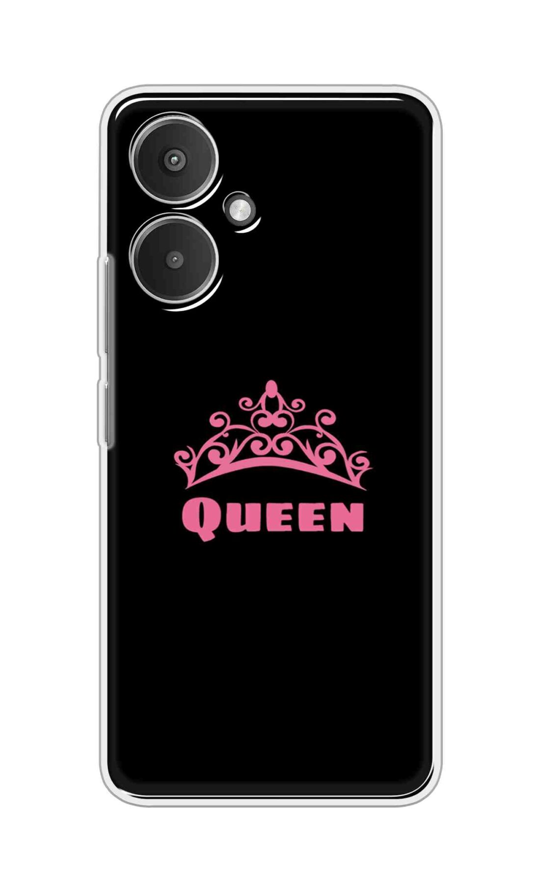 Coberta Back Cover For Redmi 13C 5G Back Cover Stylish Case - Queen Texts in Black Design D11091