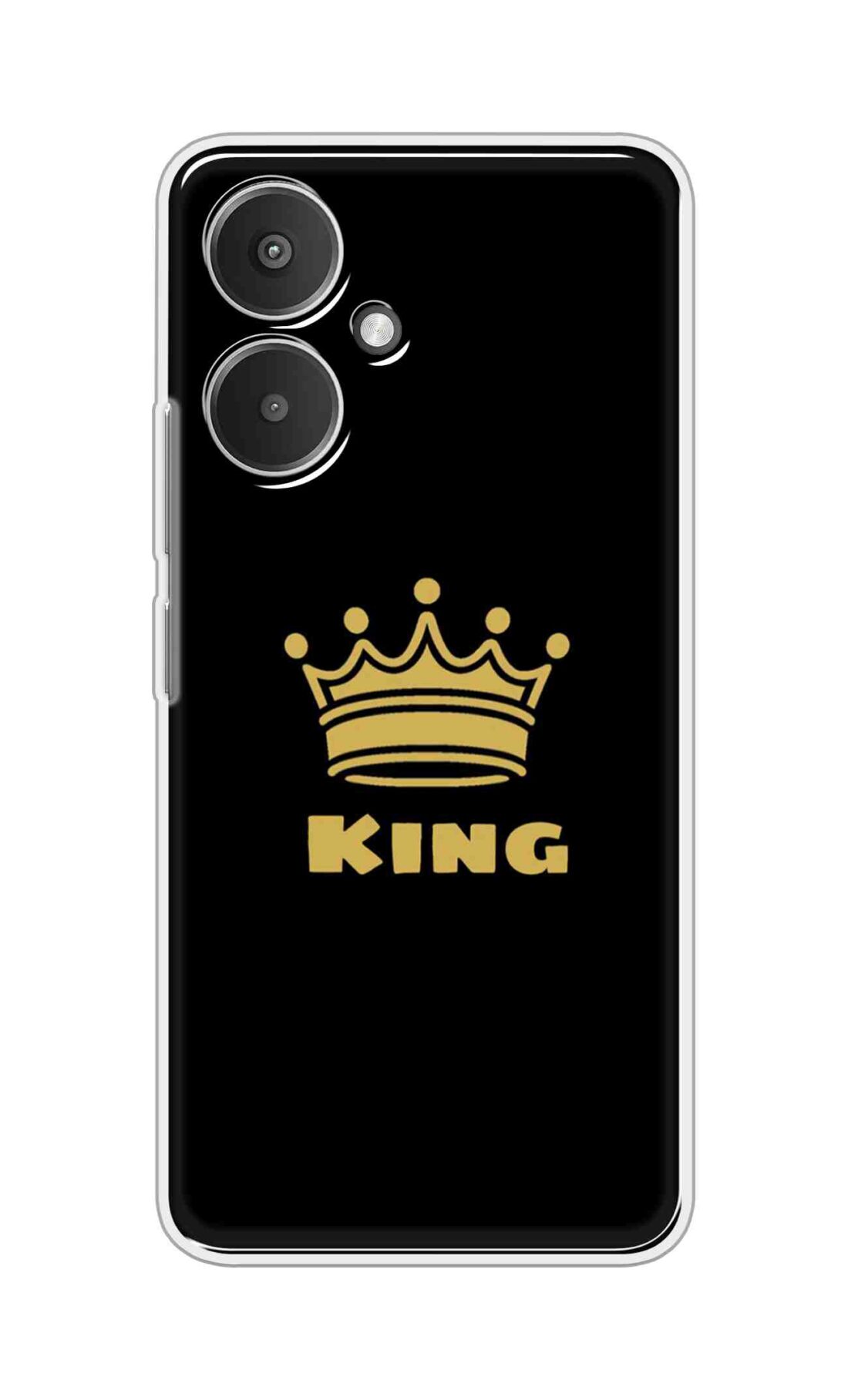 Coberta Back Cover For Redmi 13C 5G Back Cover Stylish Case - King Texts in Black Design D11092