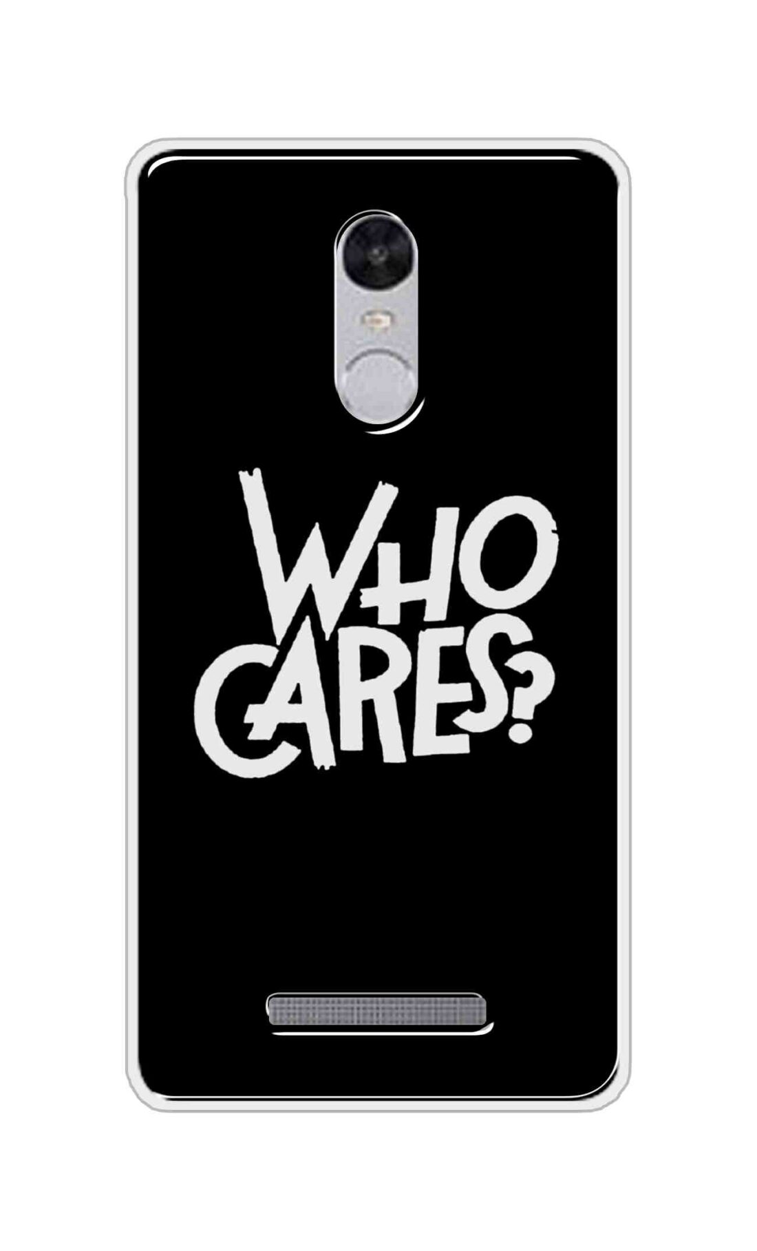 Coberta Back Cover For Xiaomi Redmi Note 3 Back Cover Stylish Case - Who Cares Texts in Black Design D11066