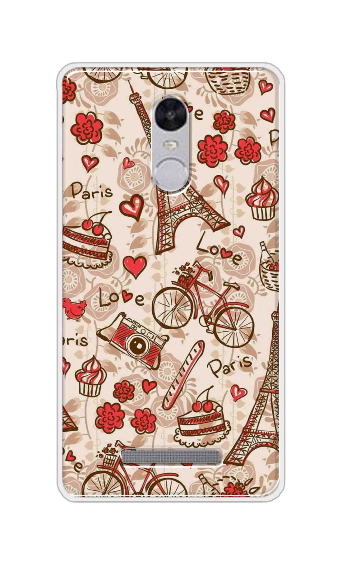 Coberta Back Cover For Xiaomi Redmi Note 3 Back Cover Stylish Case - Paris and Love Text Pattern D11626