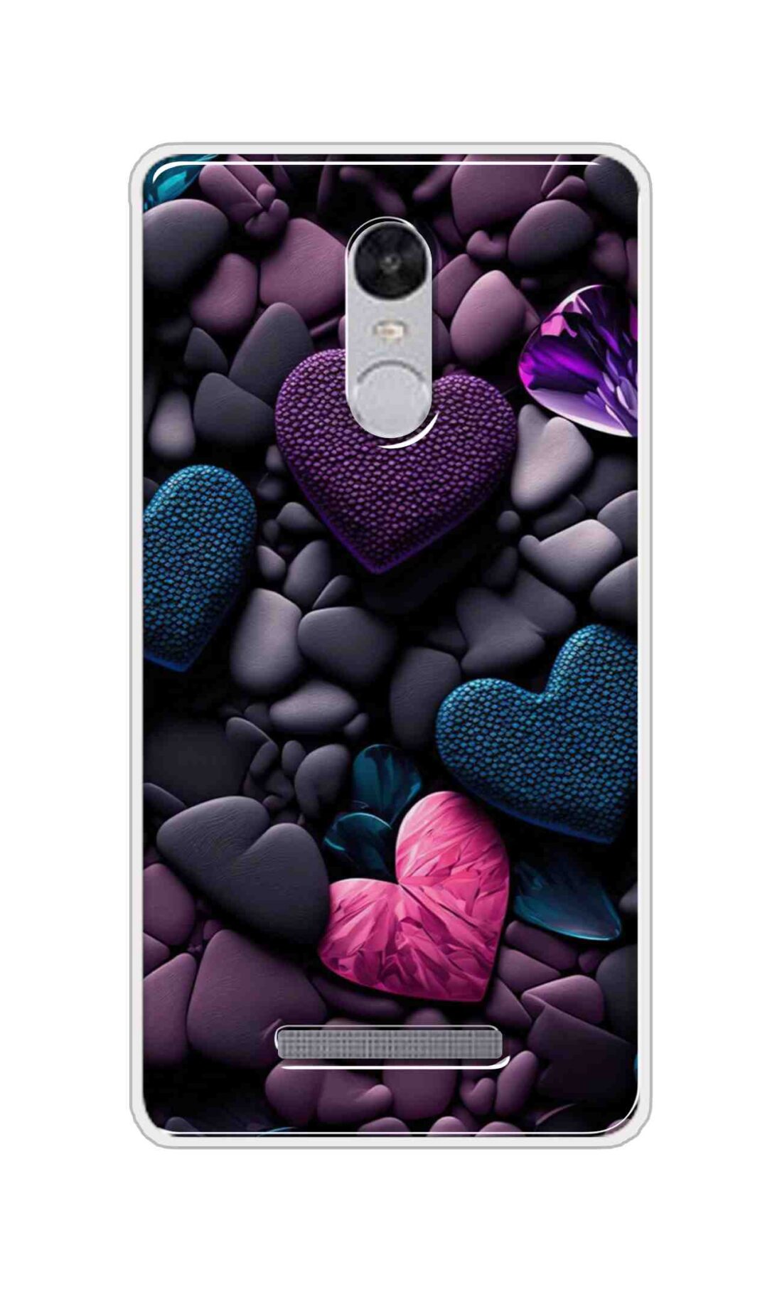 Coberta Back Cover For Xiaomi Redmi Note 3 Back Cover Stylish Case - Purple Hearts Design D16005