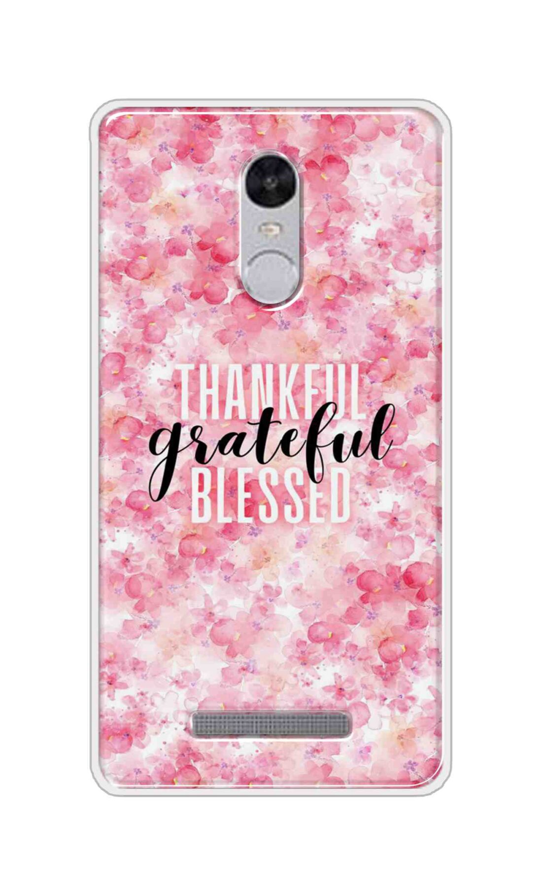 Coberta Back Cover For Xiaomi Redmi Note 3 Back Cover Stylish Case - Thankful Grateful Blessed Text Design D16225