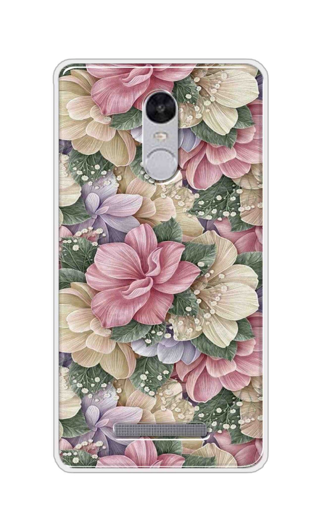 Coberta Back Cover For Xiaomi Redmi Note 3 Back Cover Stylish Case - Green Leaves and Pink Flowers Design D16250