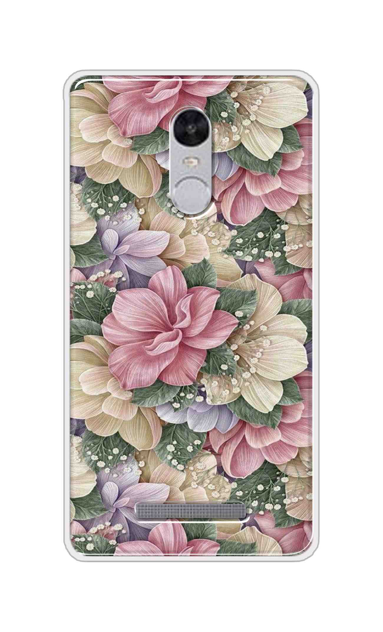 Coberta Back Cover For Xiaomi Redmi Note 3 Back Cover Stylish Case - Green Leaves and Pink Flowers Design D16250