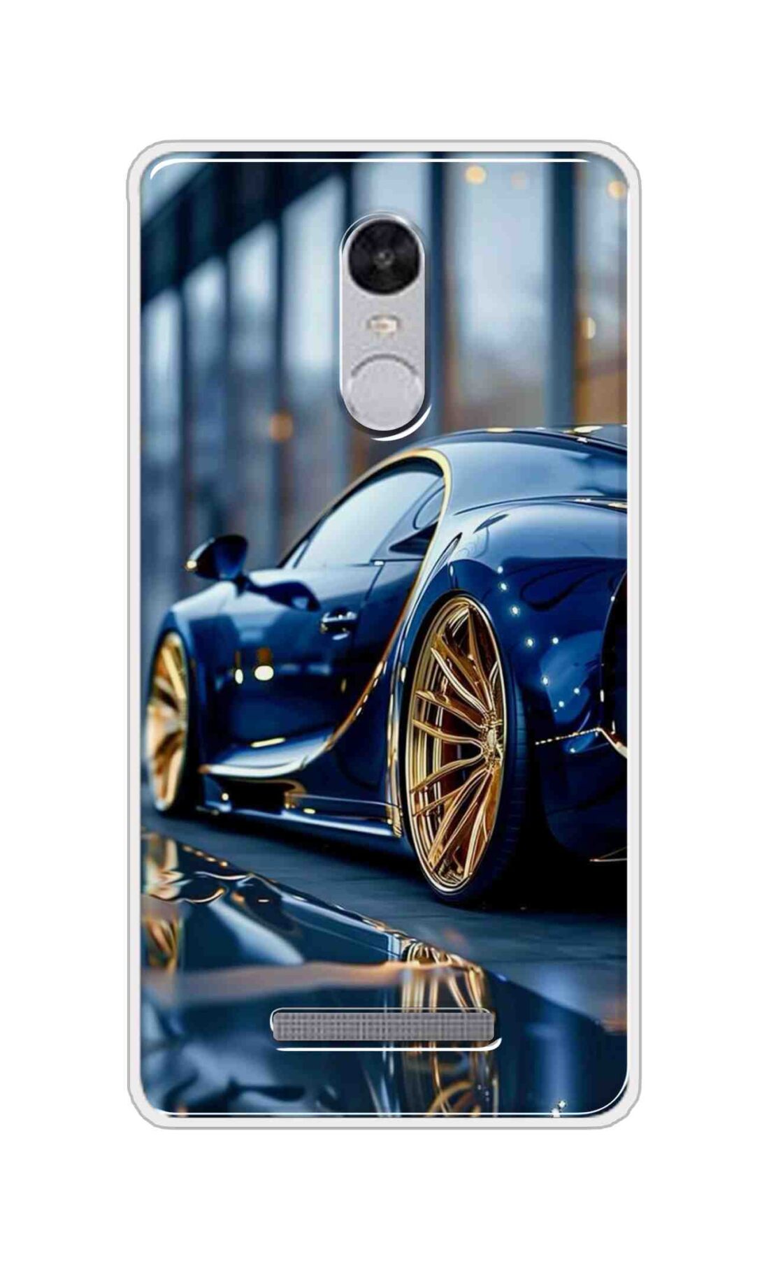 Coberta Back Cover For Xiaomi Redmi Note 3 Back Cover Stylish Case - Black Car with Golden Tier Design D16477