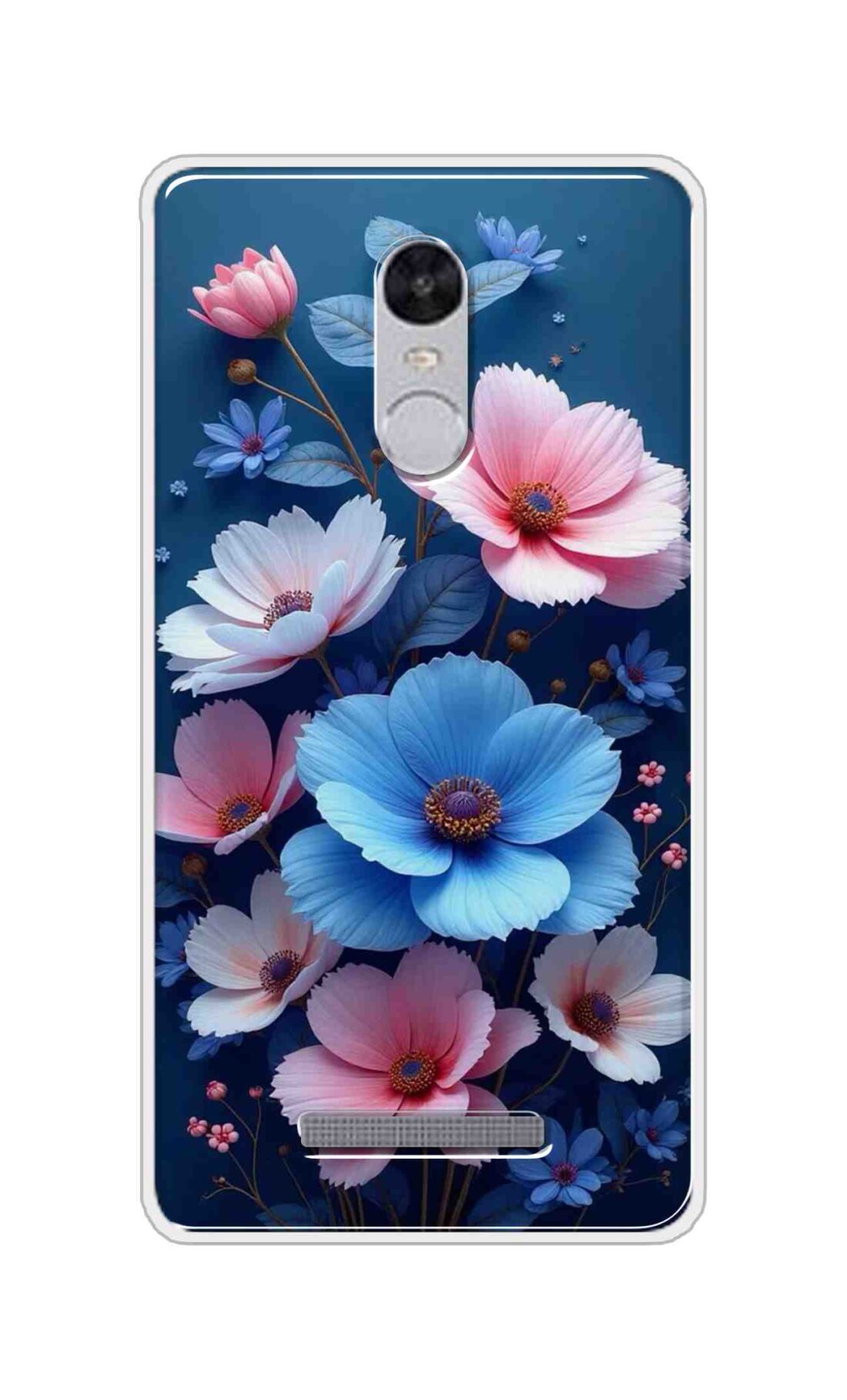 Coberta Back Cover For Xiaomi Redmi Note 3 Back Cover Stylish Case - Blue and Pink Flowers Design D16512