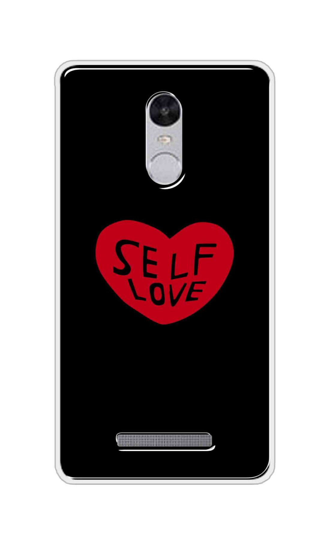 Coberta Back Cover For Xiaomi Redmi Note 3 Back Cover Stylish Case - Self Love Heart in Black Design D16516