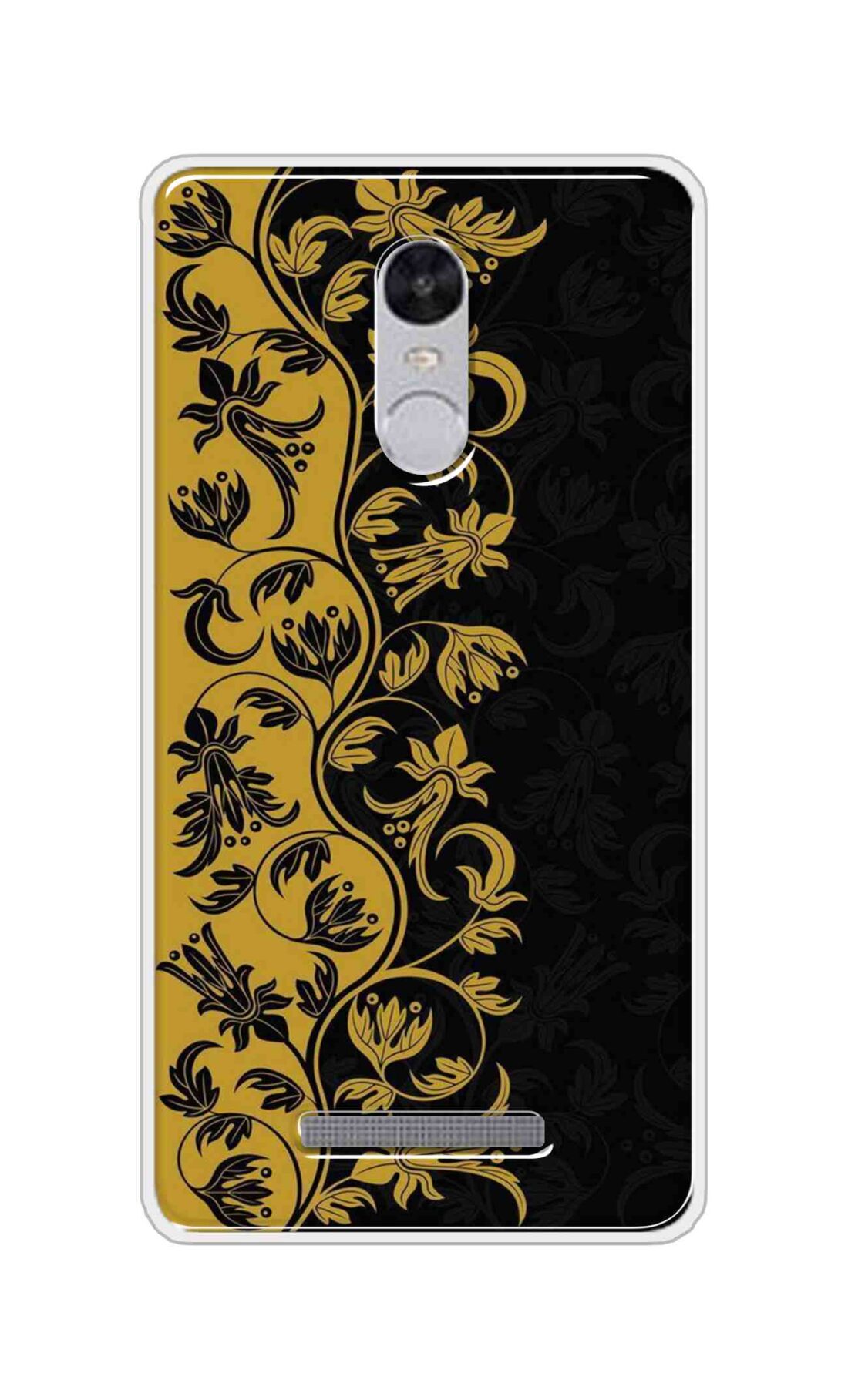 Coberta Back Cover For Xiaomi Redmi Note 3 Back Cover Stylish Case - Black and Yellow Leaves Design D16518