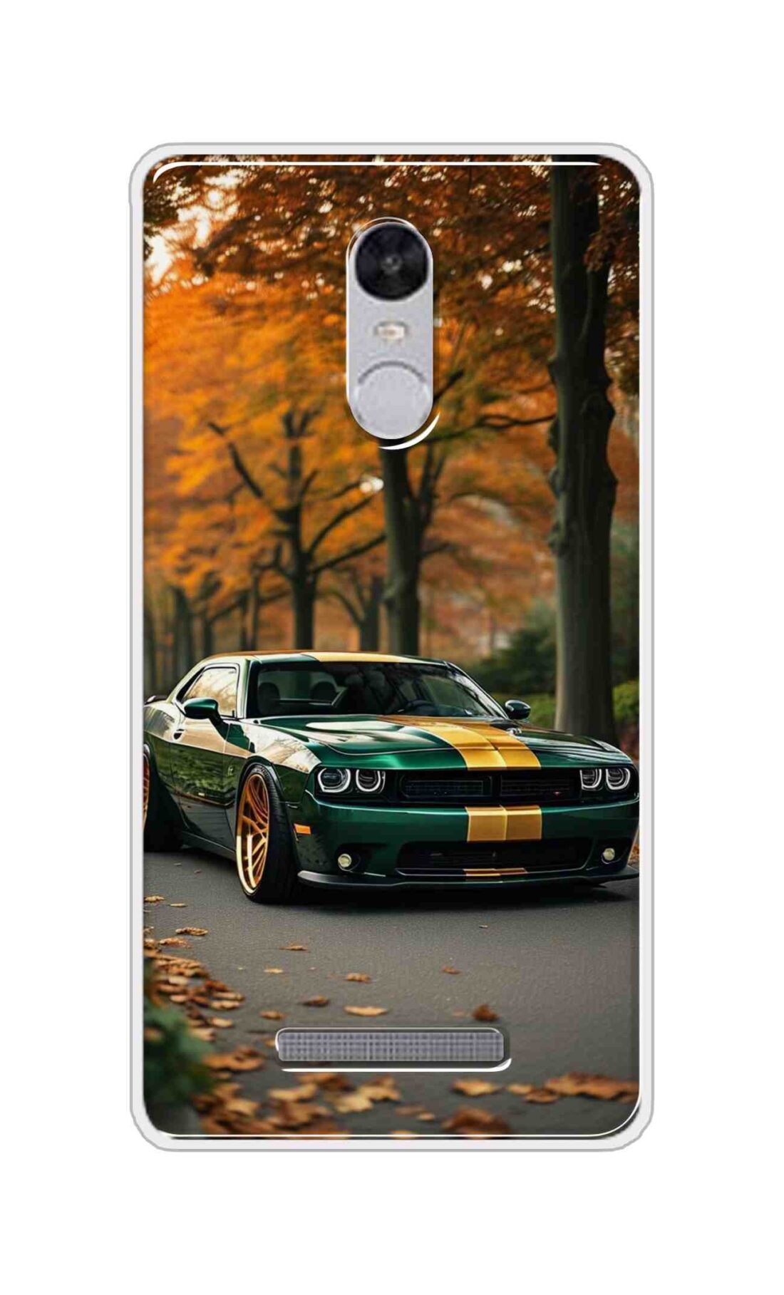 Coberta Back Cover For Xiaomi Redmi Note 3 Back Cover Stylish Case - Golden Line in Green Design D16546