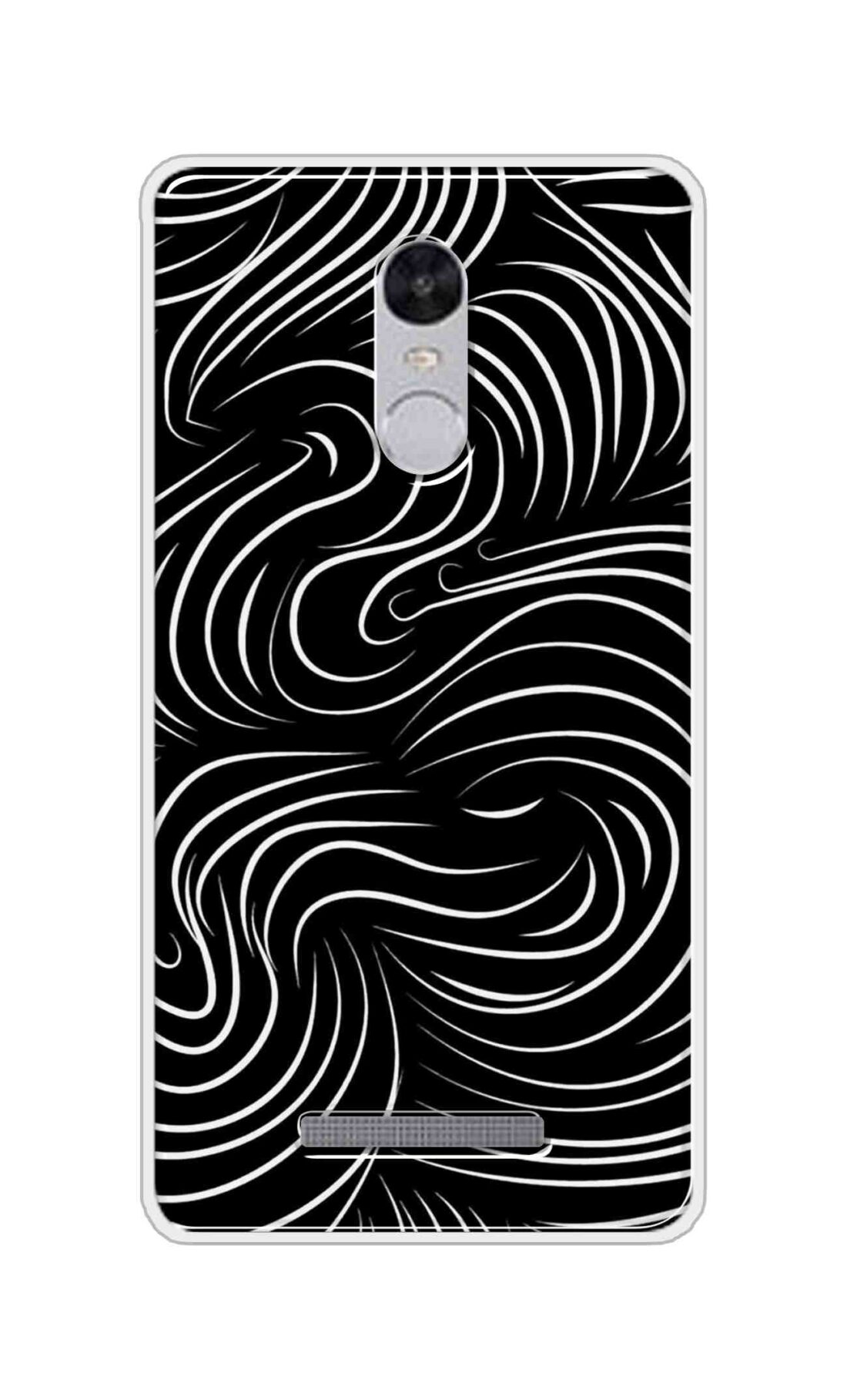 Coberta Back Cover For Xiaomi Redmi Note 3 Back Cover Stylish Case - White Curves Design D16552